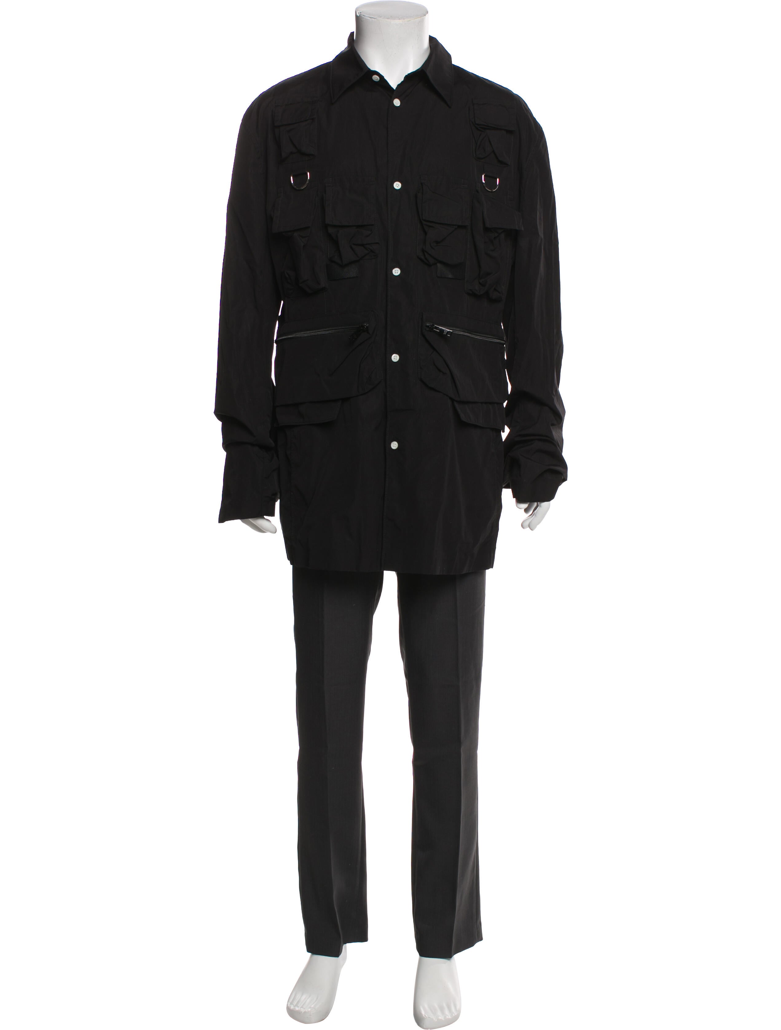 Prada 2024 Enameled Metal Triangle Utility Jacket w/ Tags