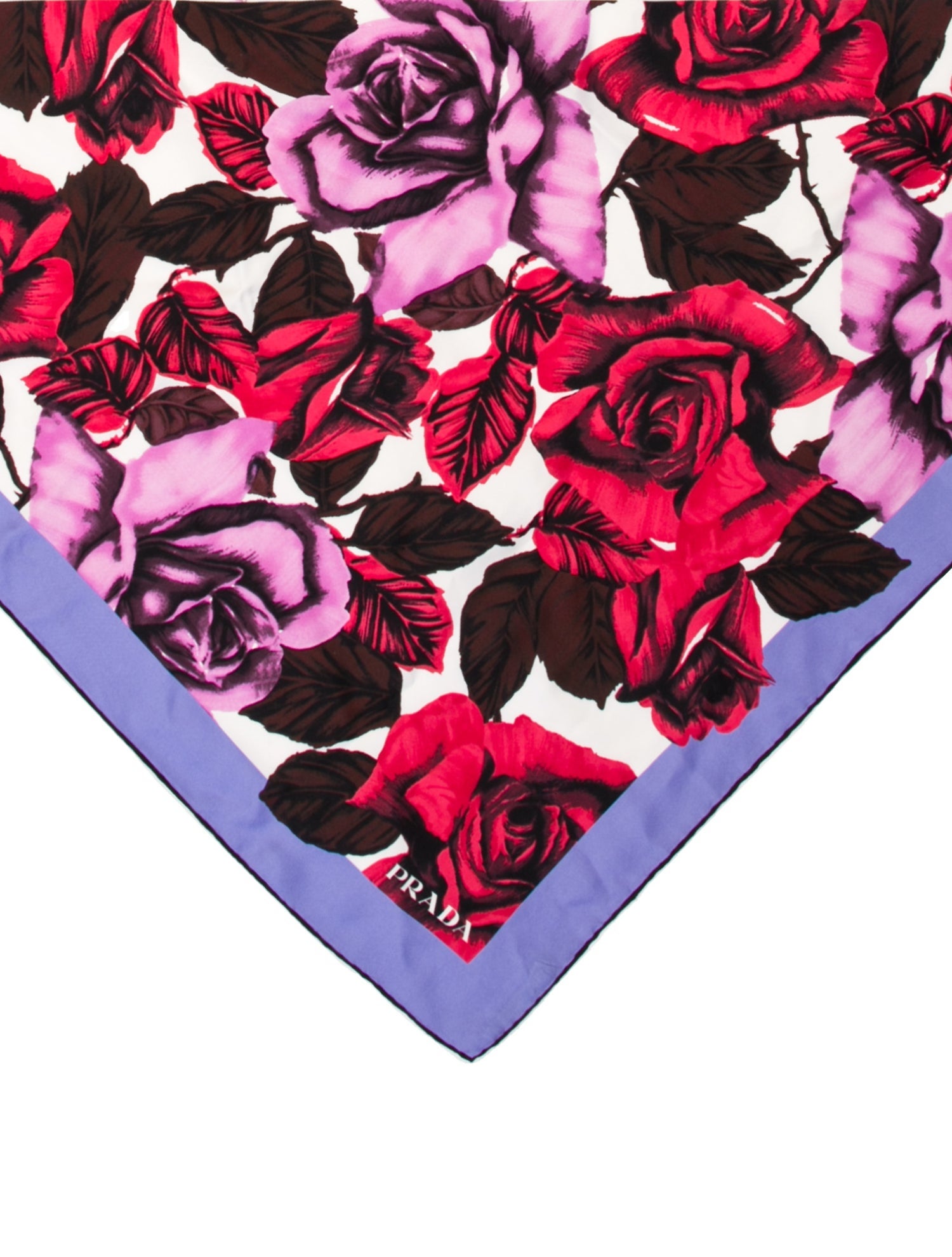 Prada Silk Floral Print Scarf