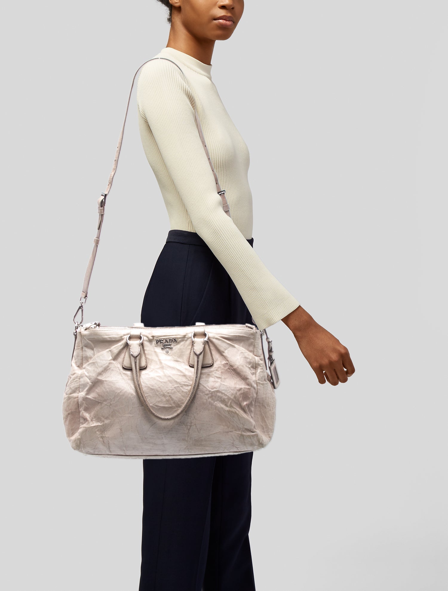 Prada Leather Top Handle Bag