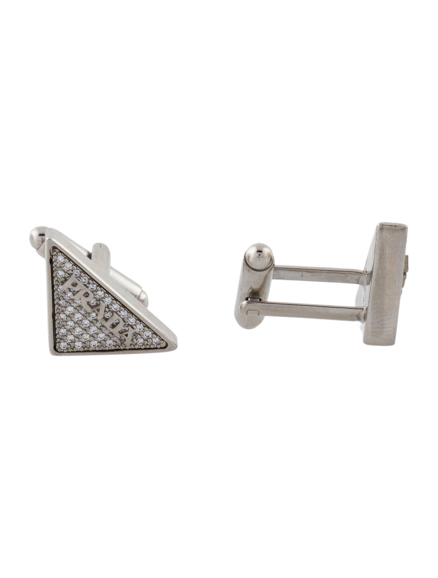 Prada Cubic Zirconia Symbole Cufflinks