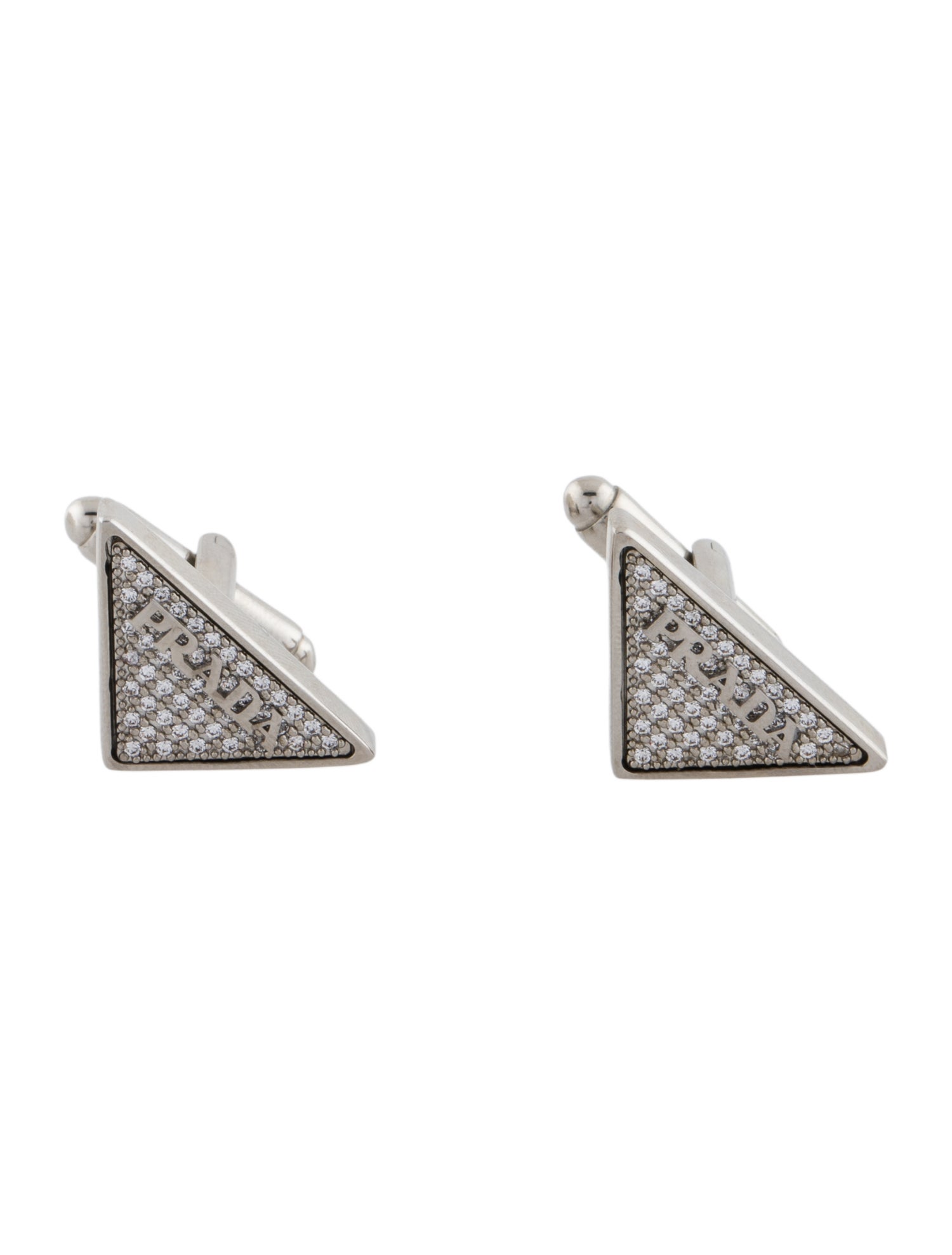 Prada Cubic Zirconia Symbole Cufflinks