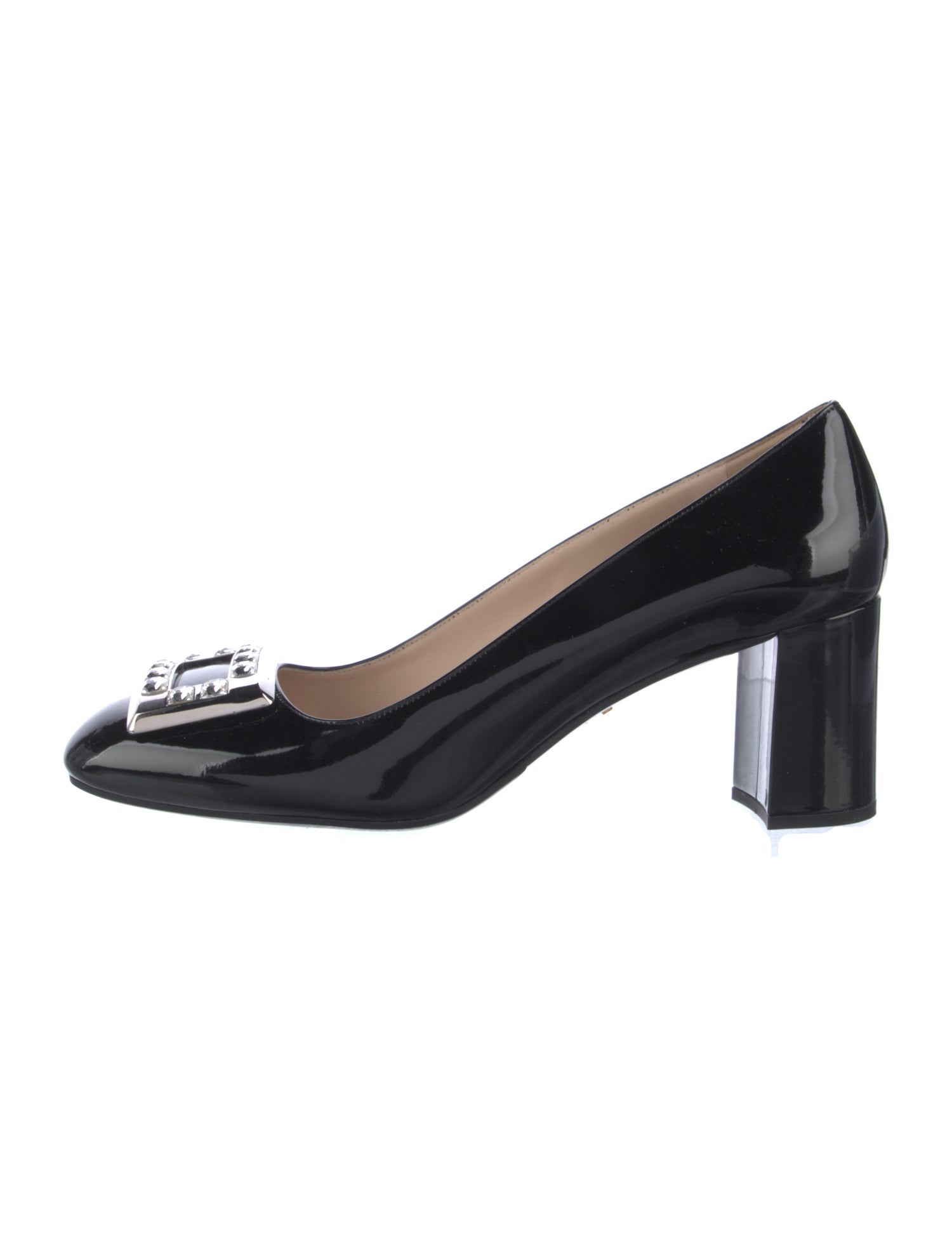 Prada Patent Leather Bow Accents Pumps