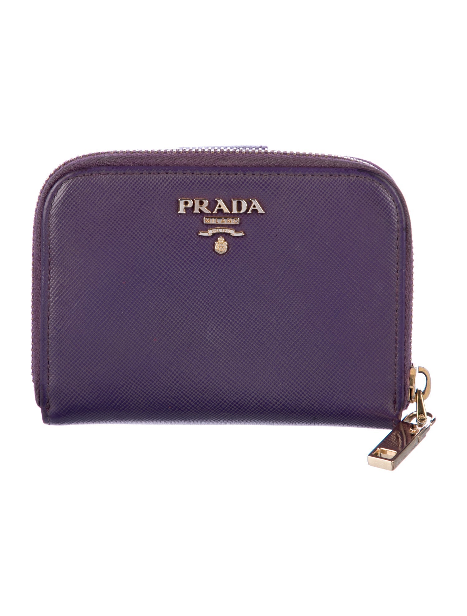 Prada Saffiano Metal Leather Compact Wallet