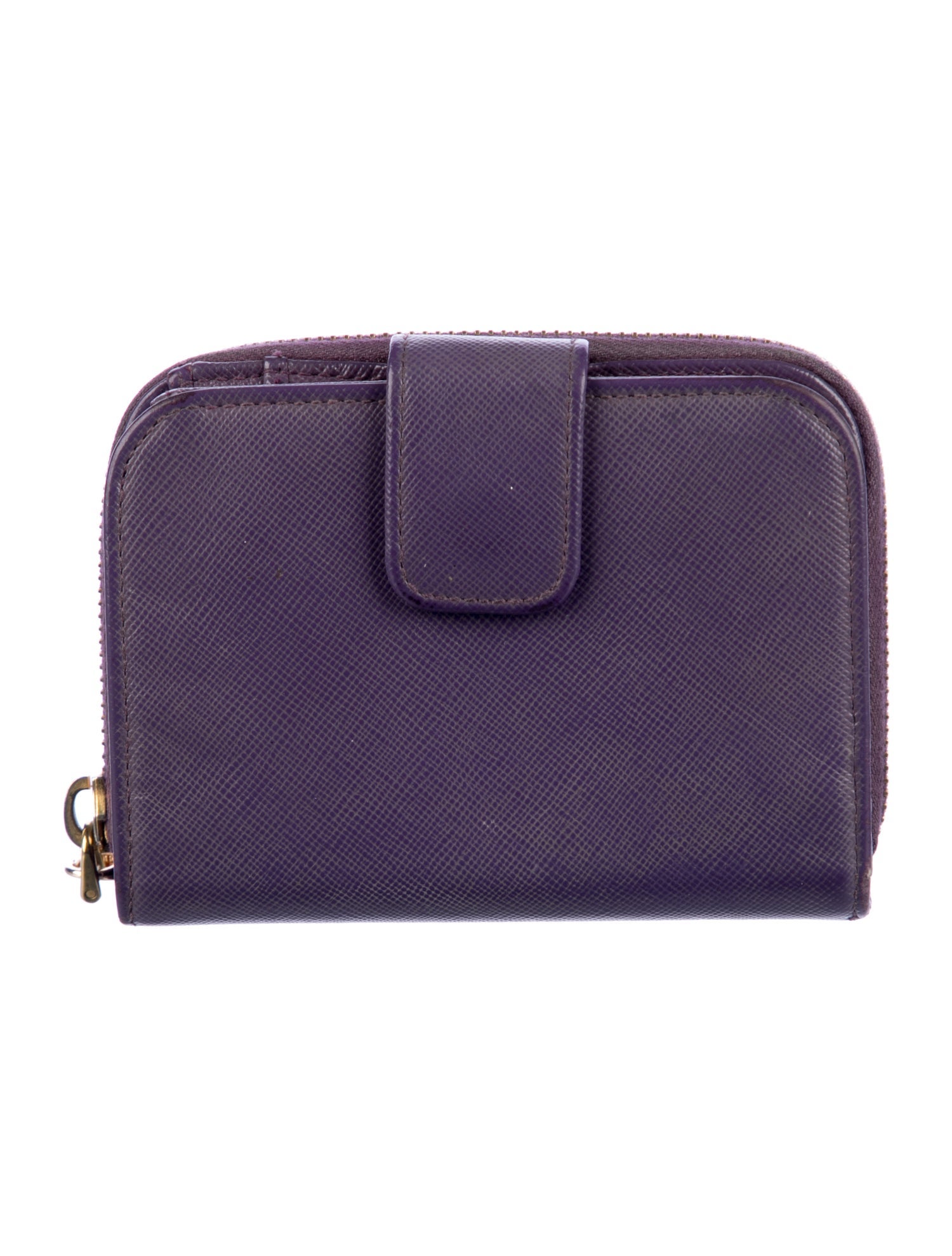 Prada Saffiano Metal Leather Compact Wallet