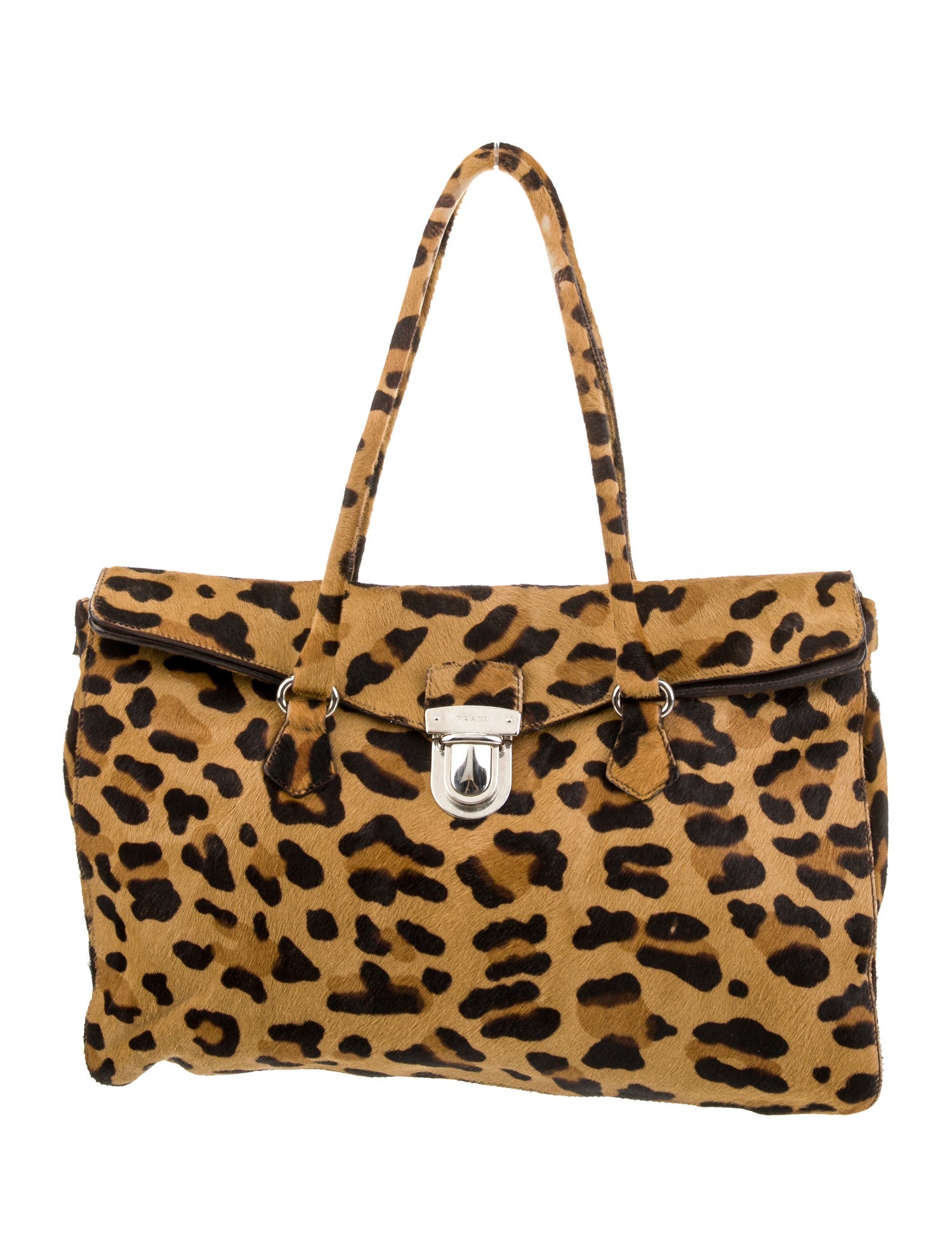 Prada Enameled Metal Triangle Easy