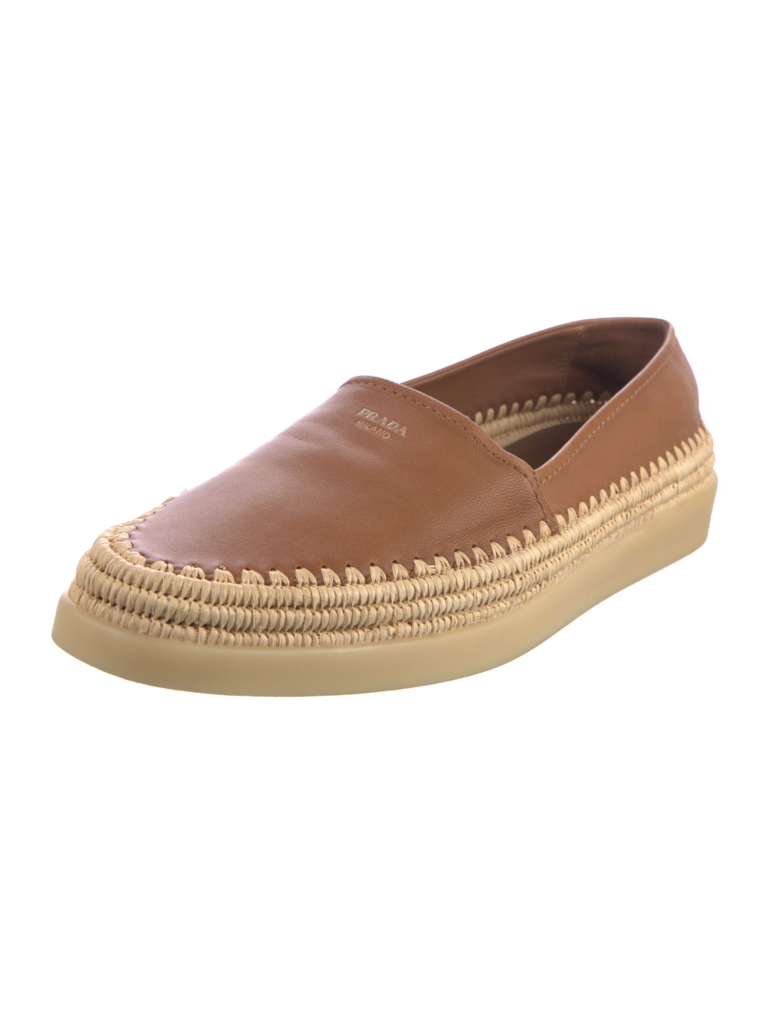 Prada Leather Espadrilles