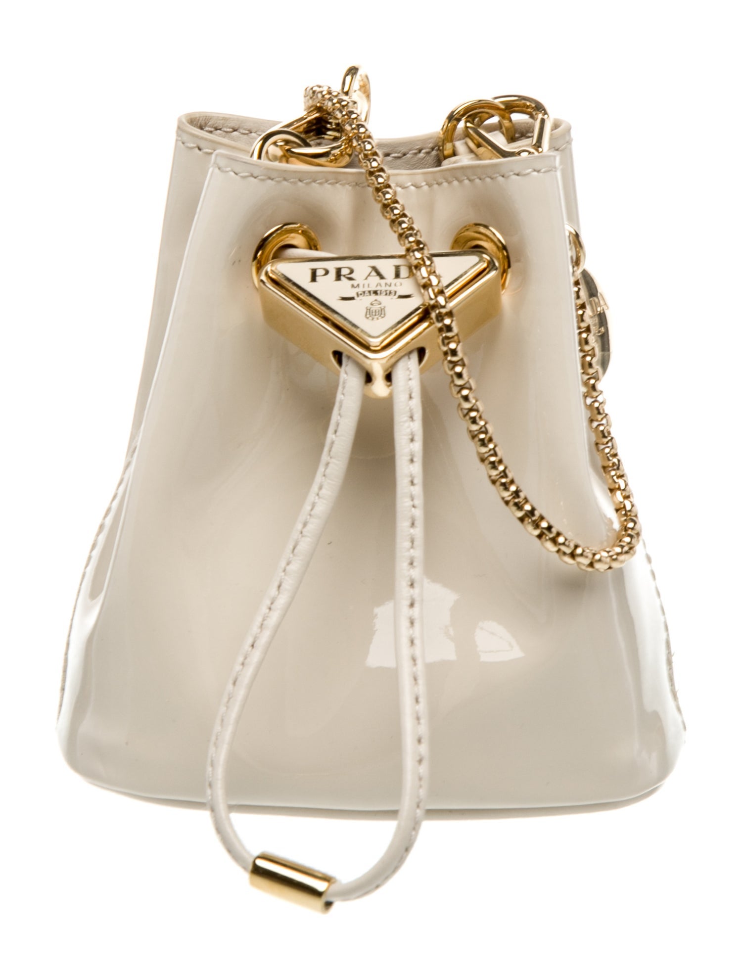 Prada Patent Leather Bucket Bag Mini