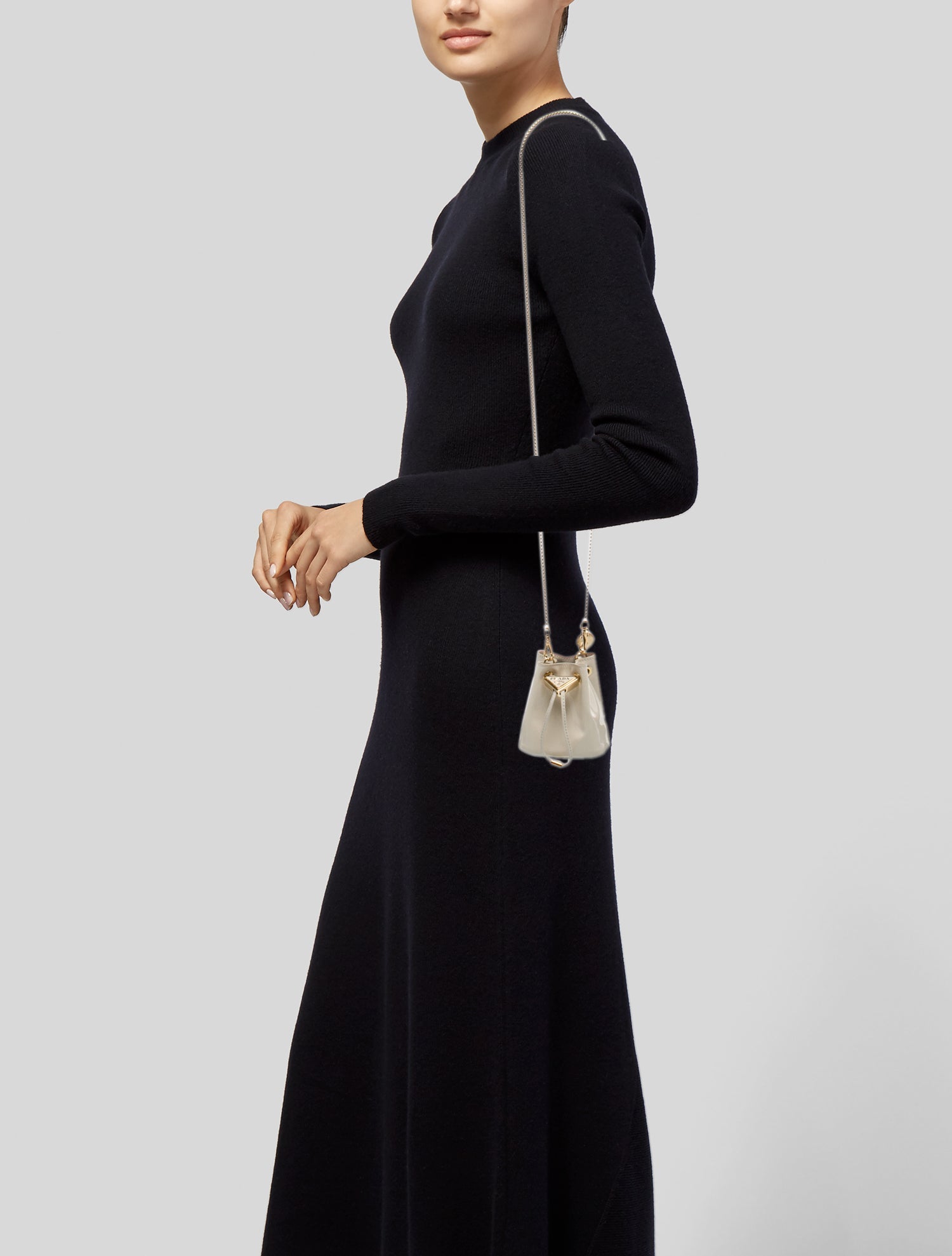 Prada Patent Leather Bucket Bag Mini