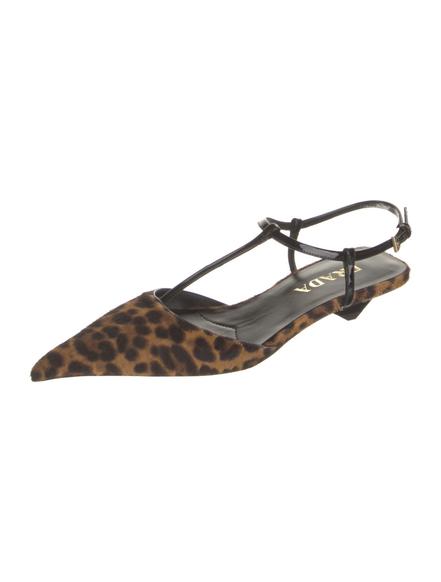 Prada Ponyhair Animal Print Slingback Flats