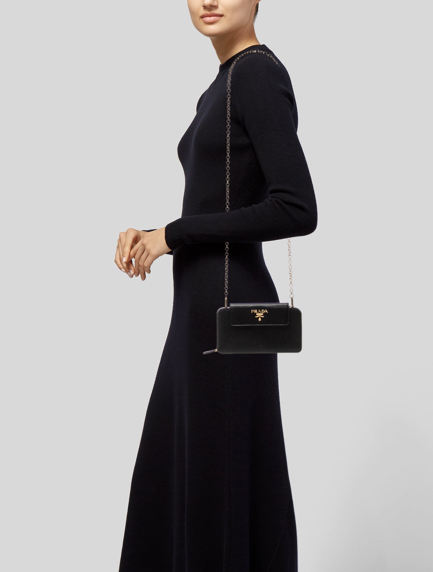 Prada Saffiano Leather Minaudière