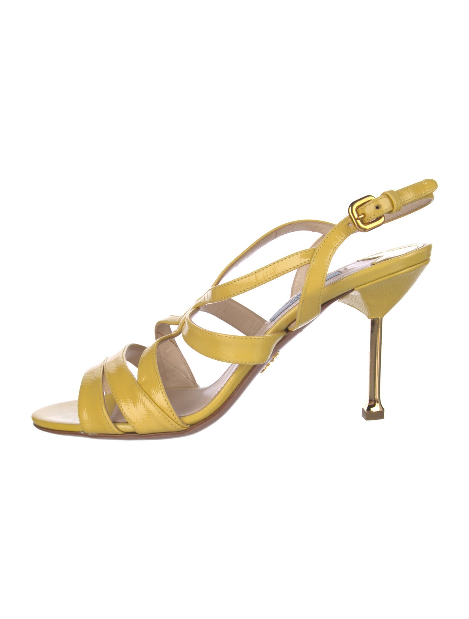 Prada Patent Leather Slingback Sandals