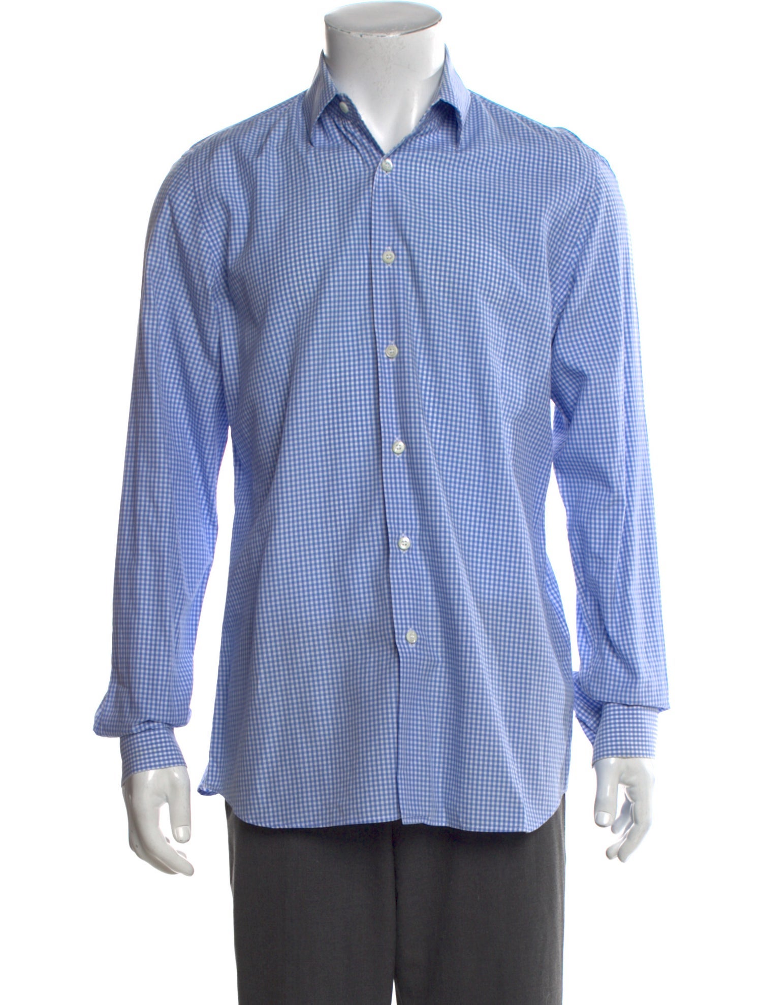 Prada 2016 Plaid Print Dress Shirt