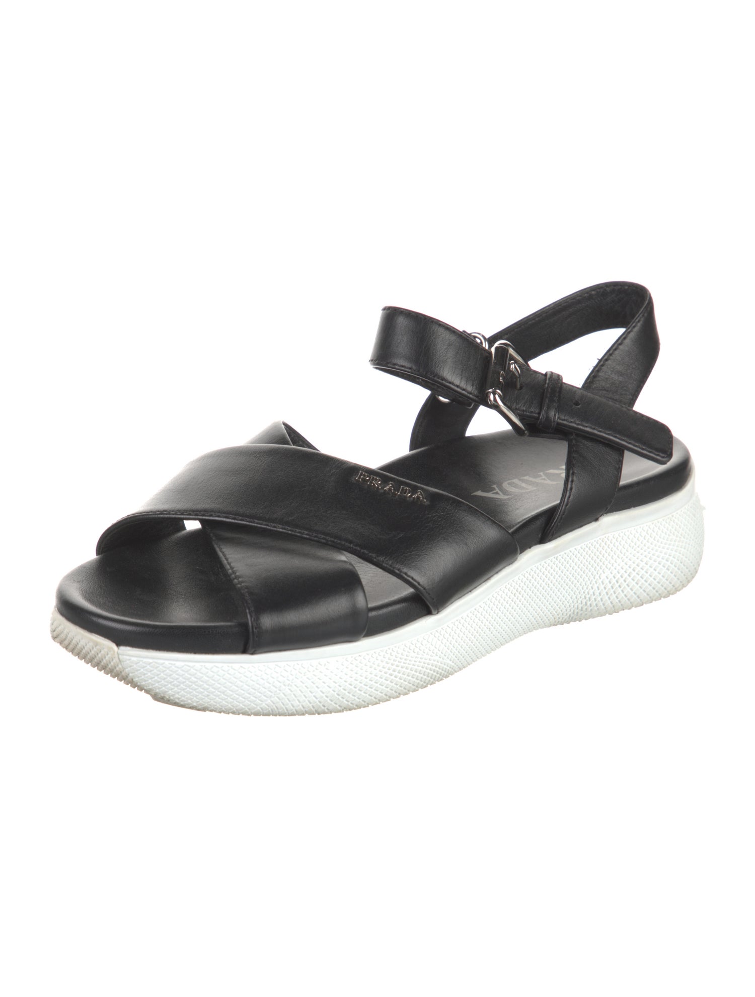 Prada Leather Slingback Sandals