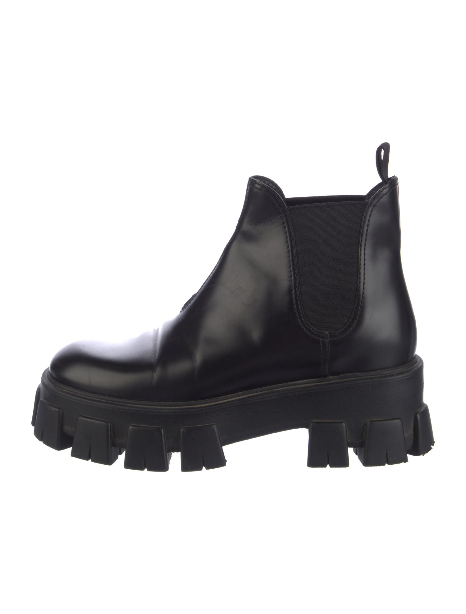 Prada Leather Chelsea Boots