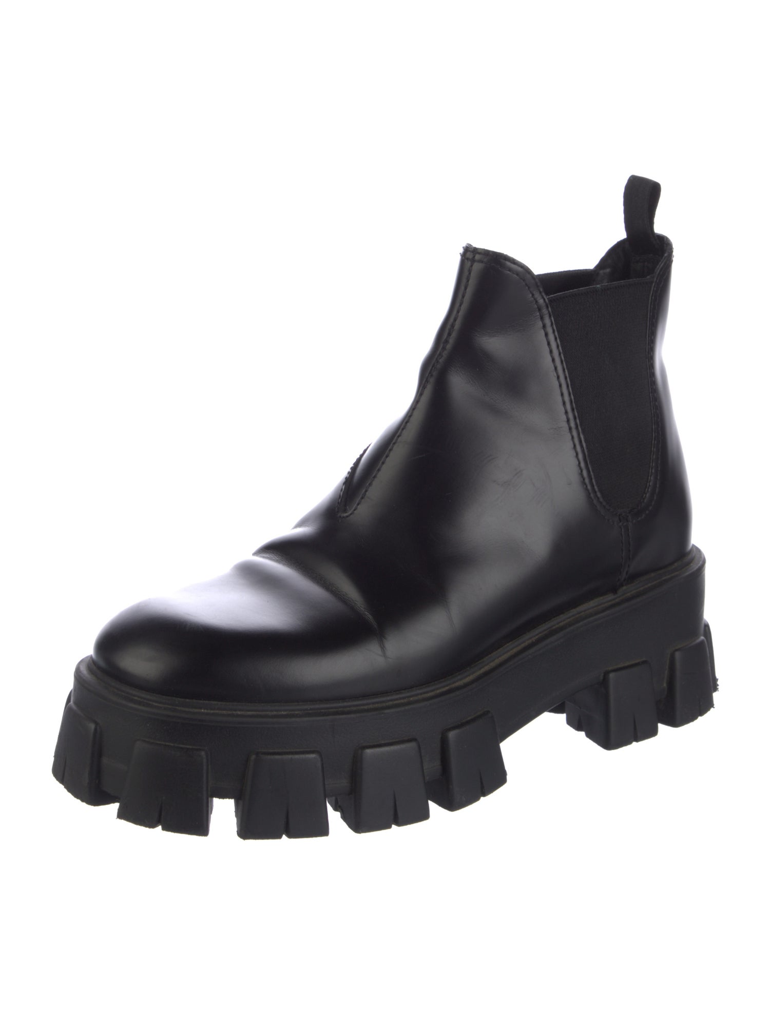 Prada Leather Chelsea Boots