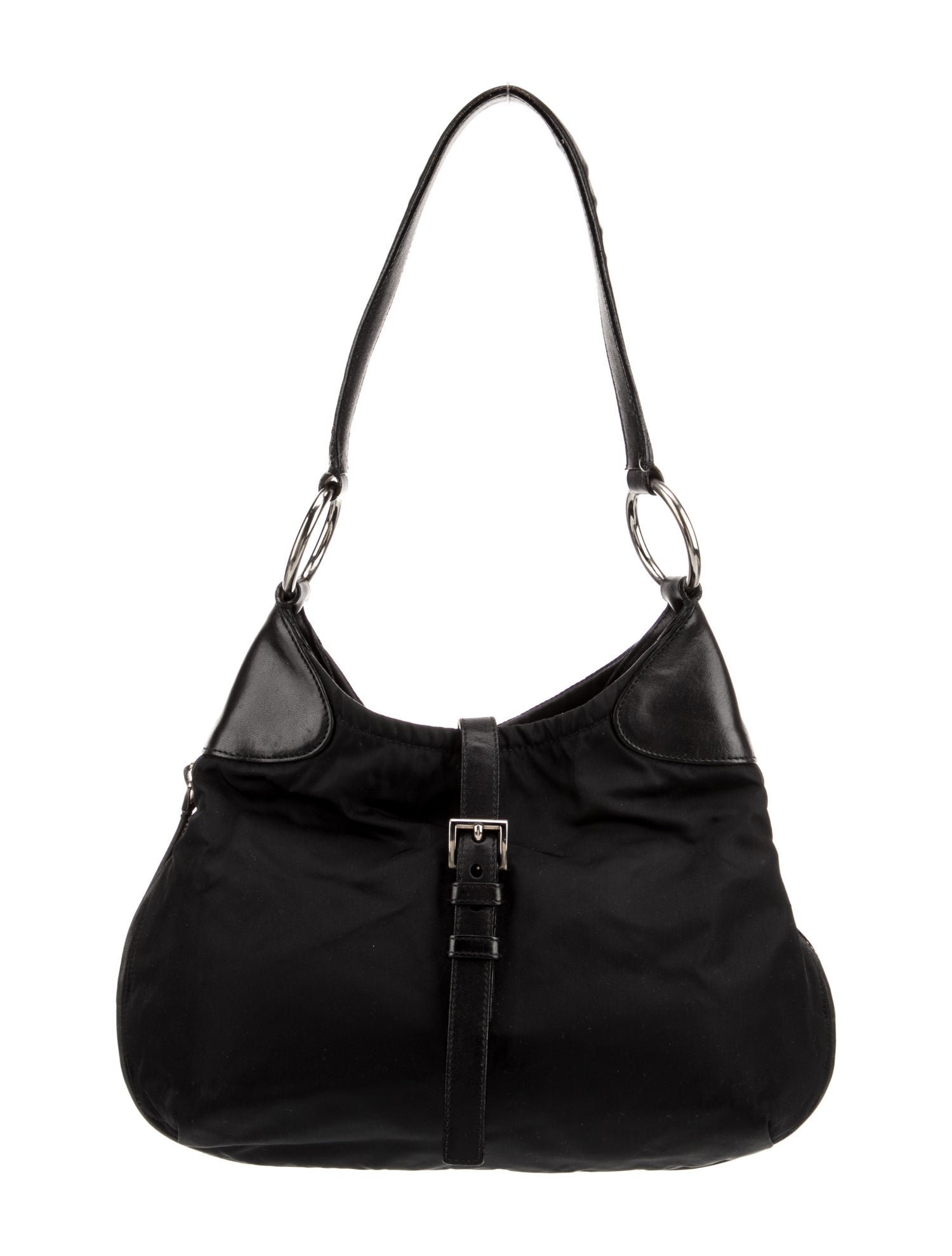 Prada Enameled Metal Triangle Shoulder Bag Vintage