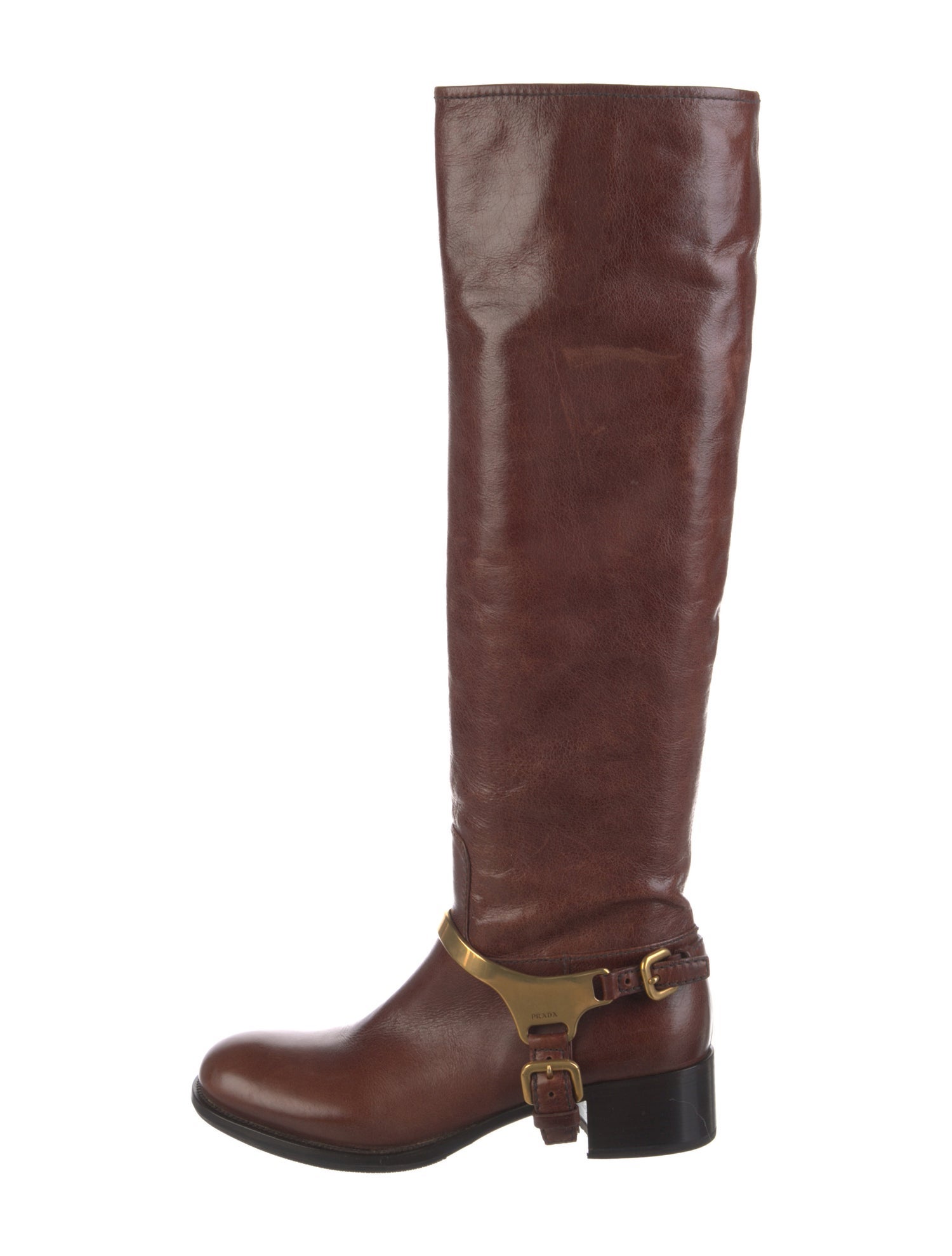 Prada Leather Riding Boots