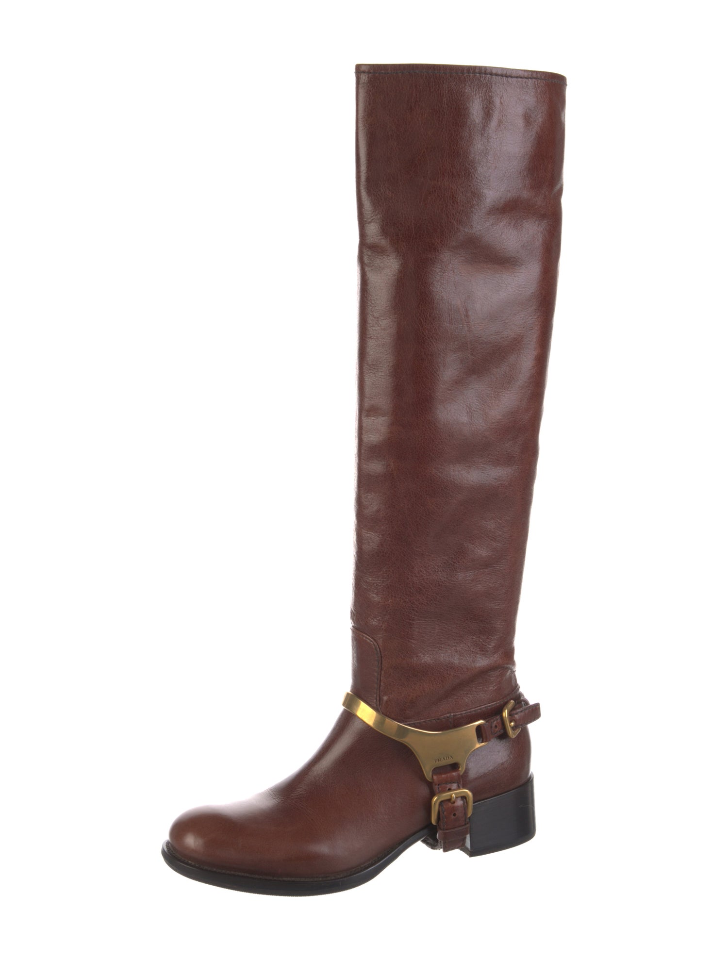 Prada Leather Riding Boots