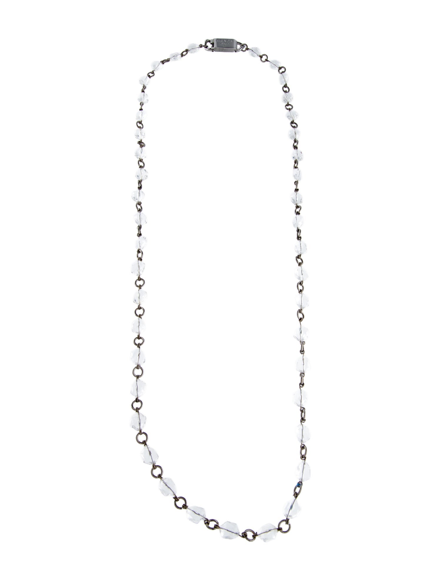 Prada Crystal Bead Strand Necklace