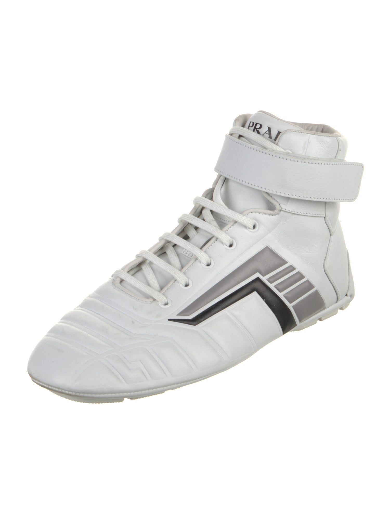 Prada Leather Printed Sneakers