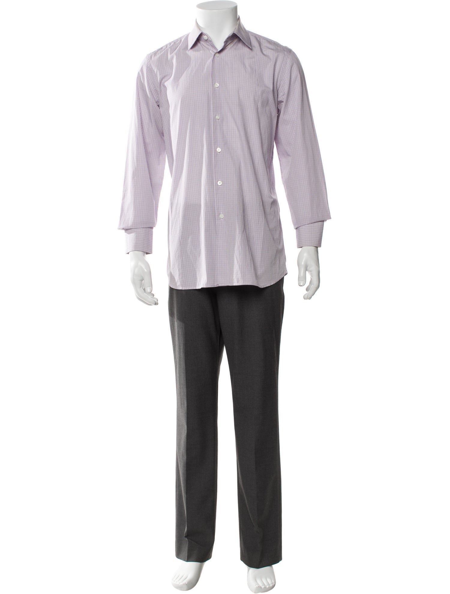 Prada 2010 Plaid Print Dress Shirt