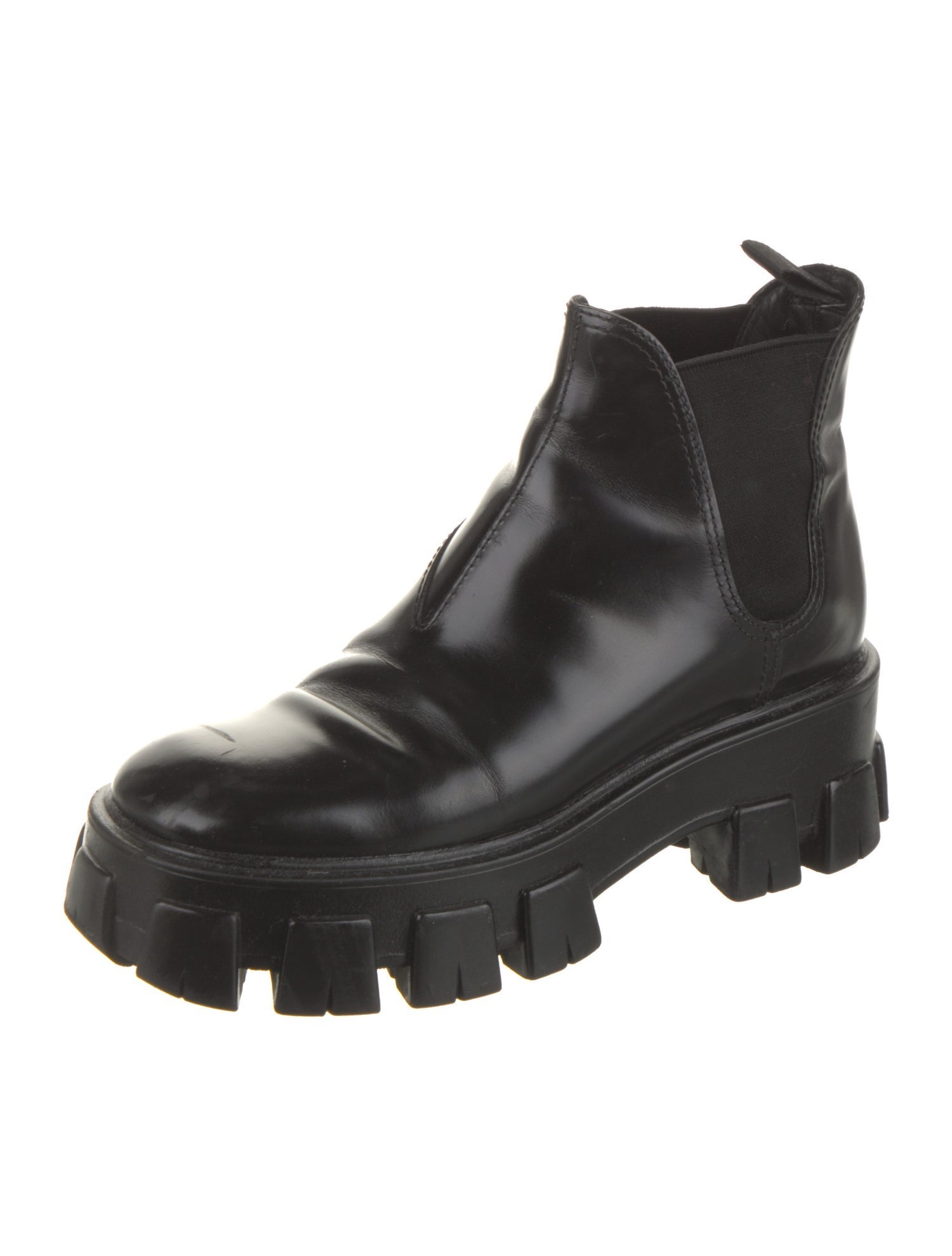 Prada Leather Chelsea Boots