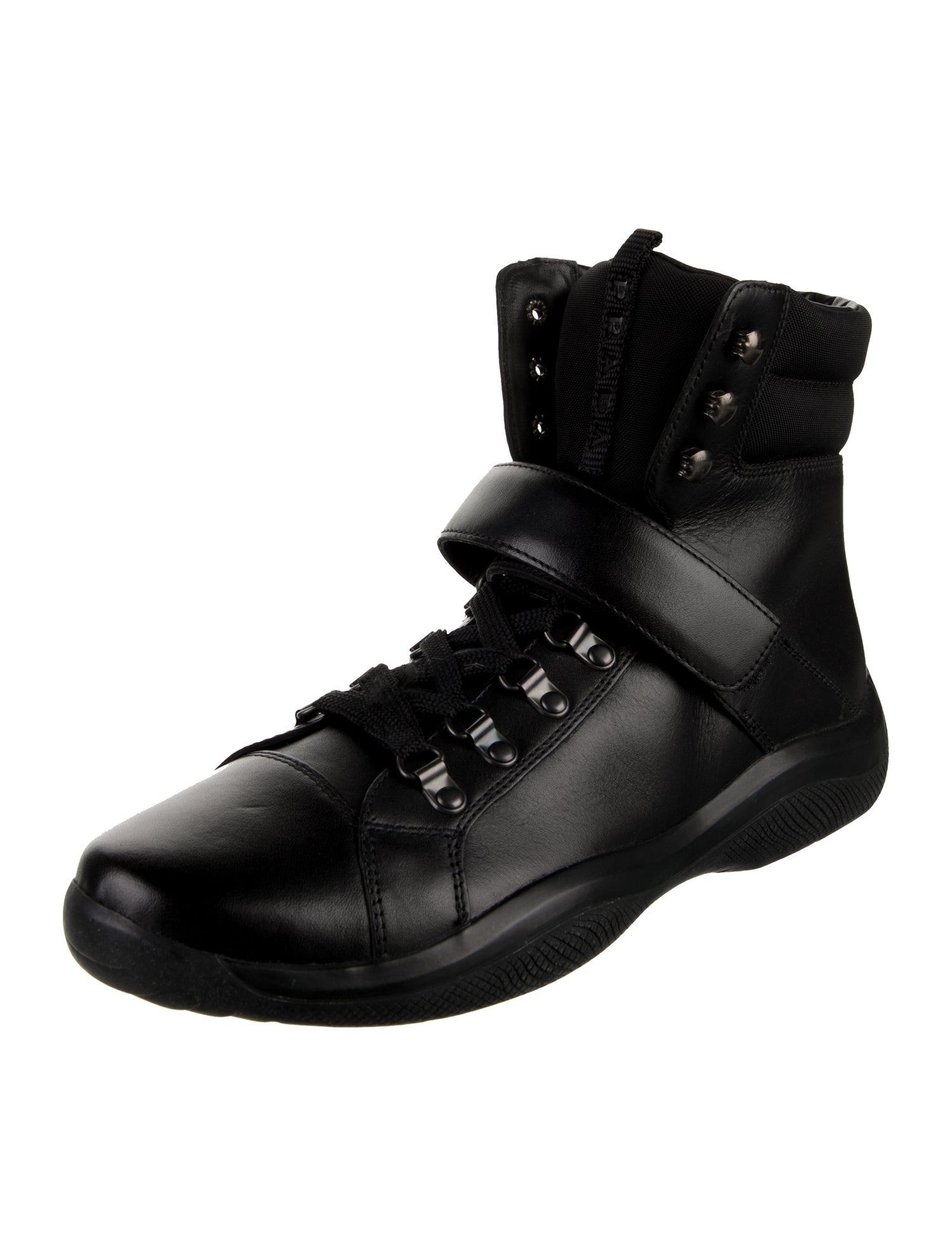 Prada Sport Leather Hiking Boots