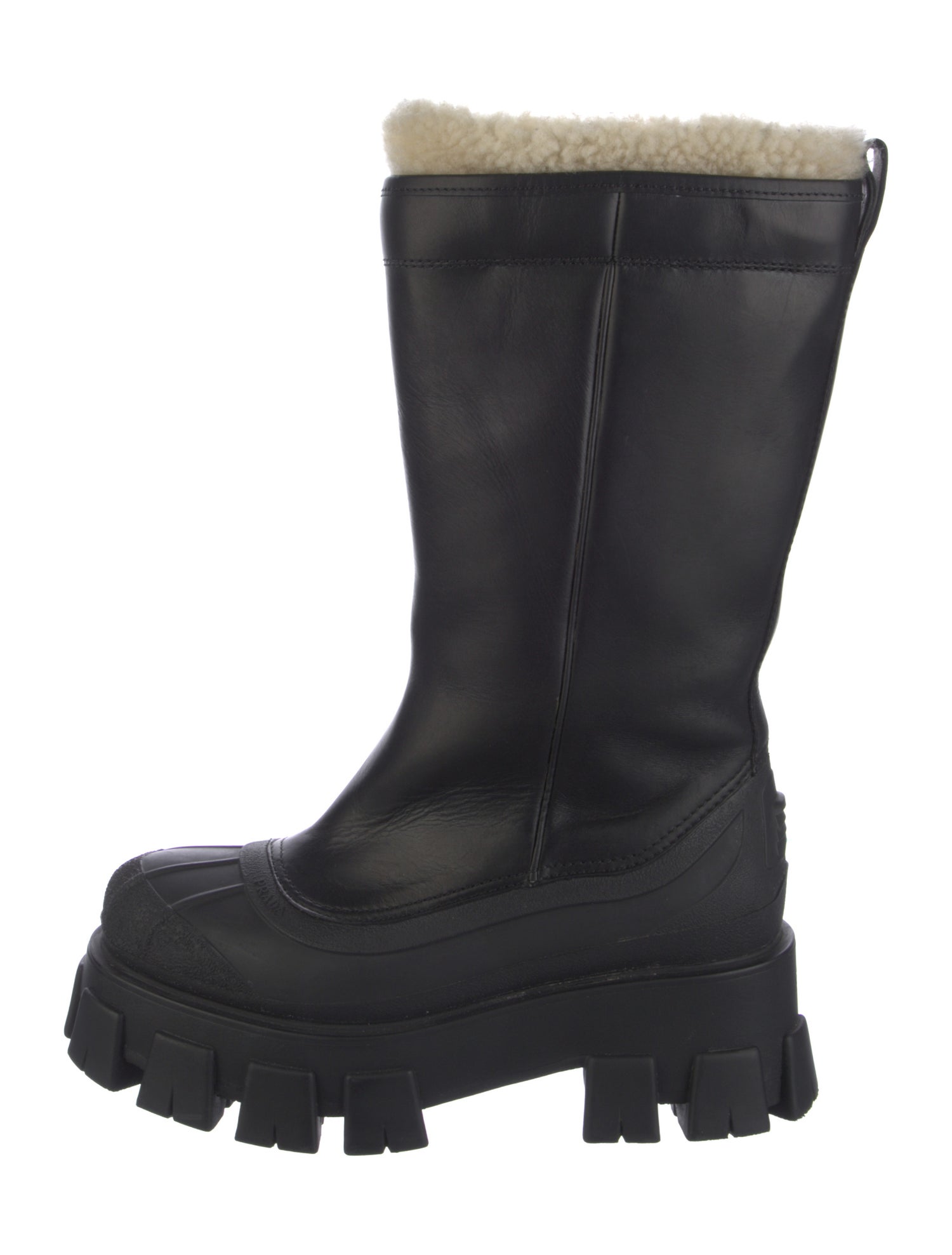 Prada Leather Rain Boots