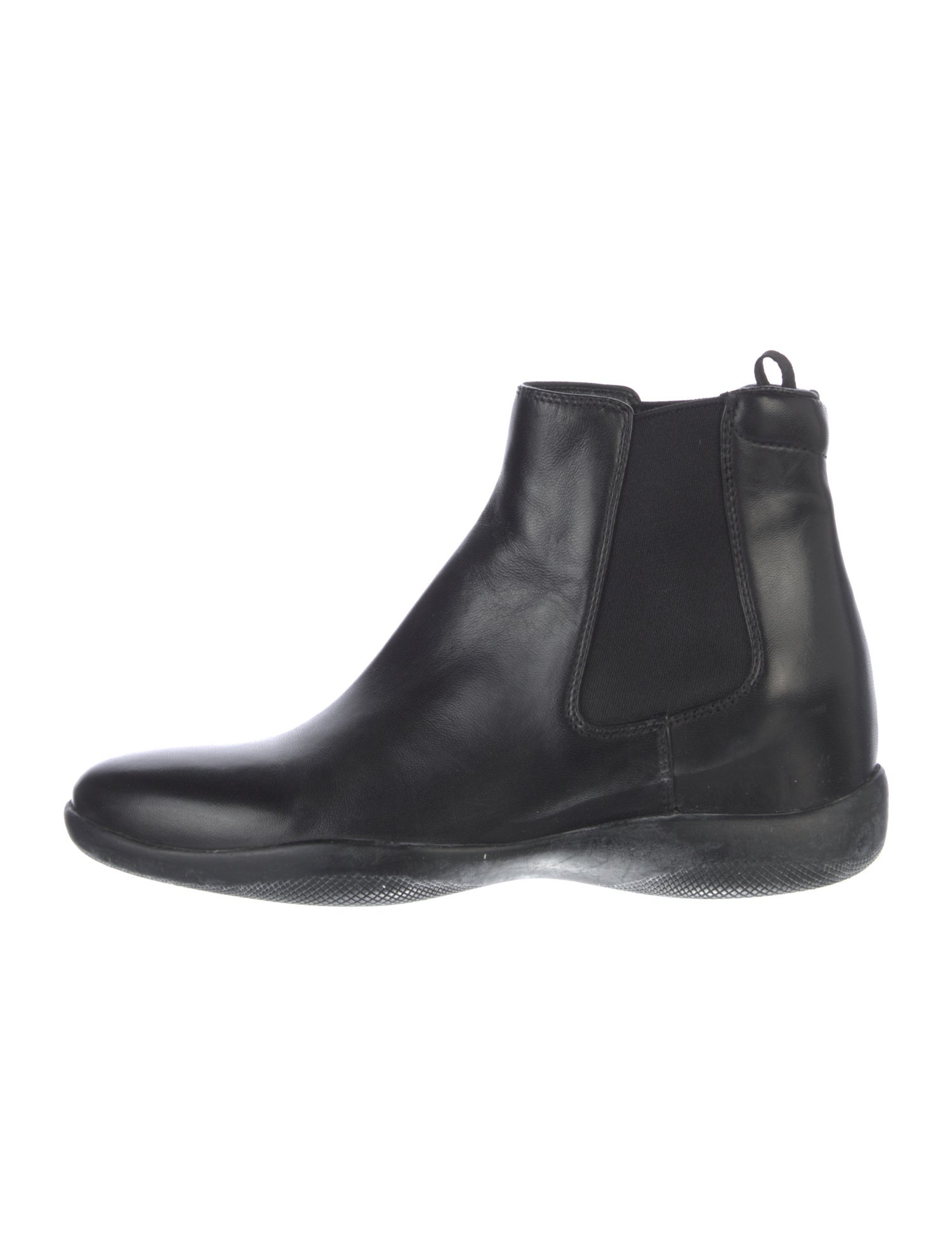 Prada Sport Leather Chelsea Boots