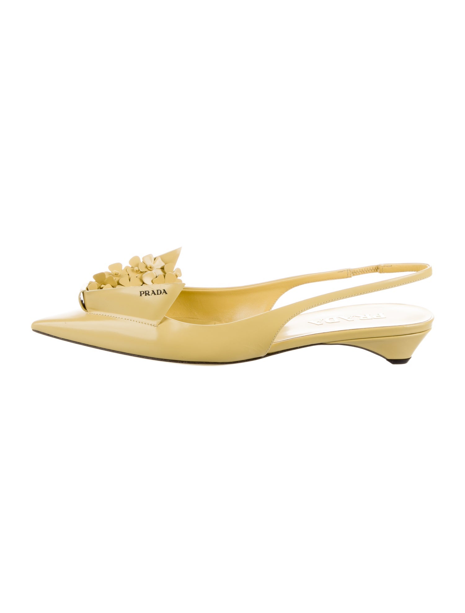 Prada Leather Slingback Flats