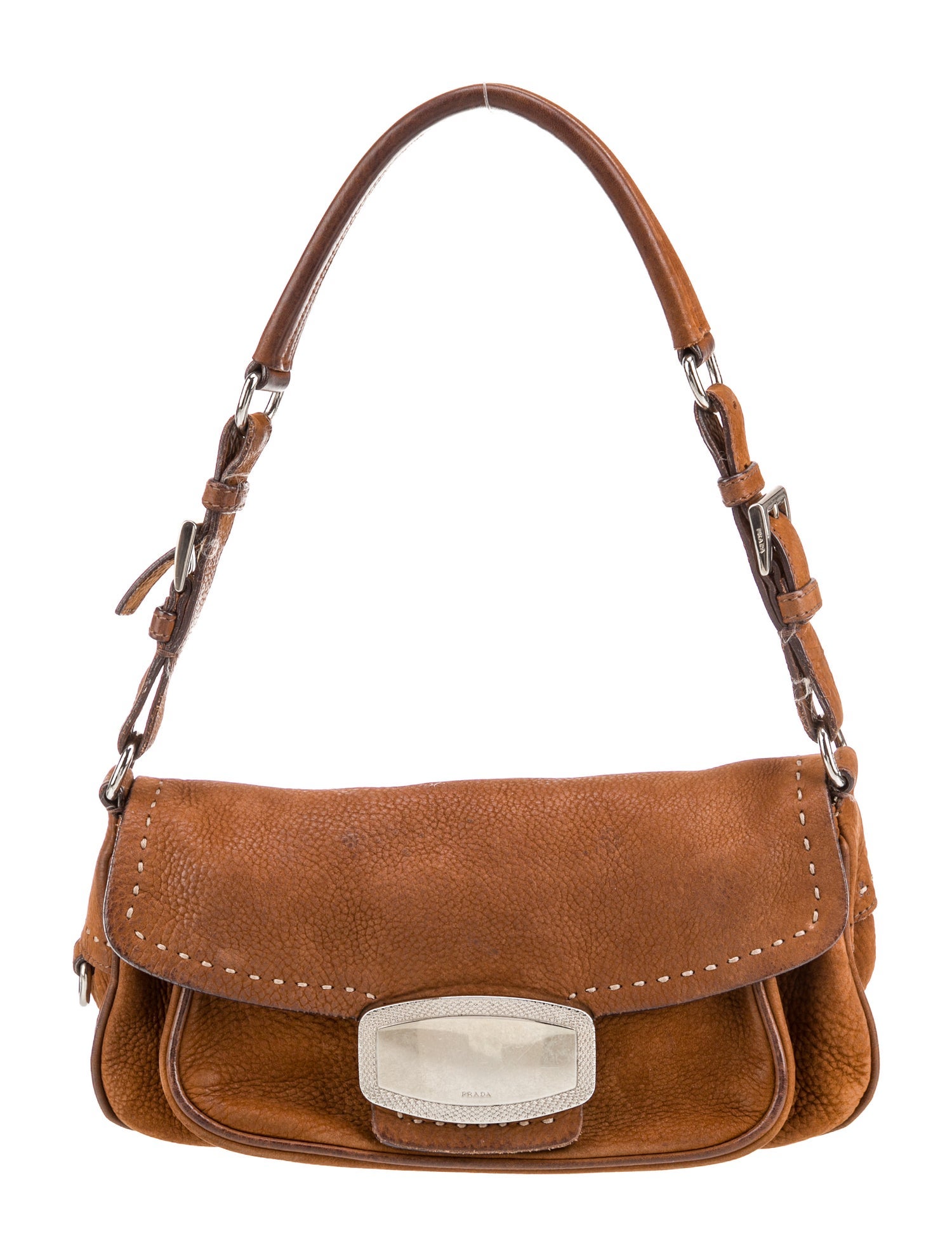 Prada Cervo Leather Shoulder Bag