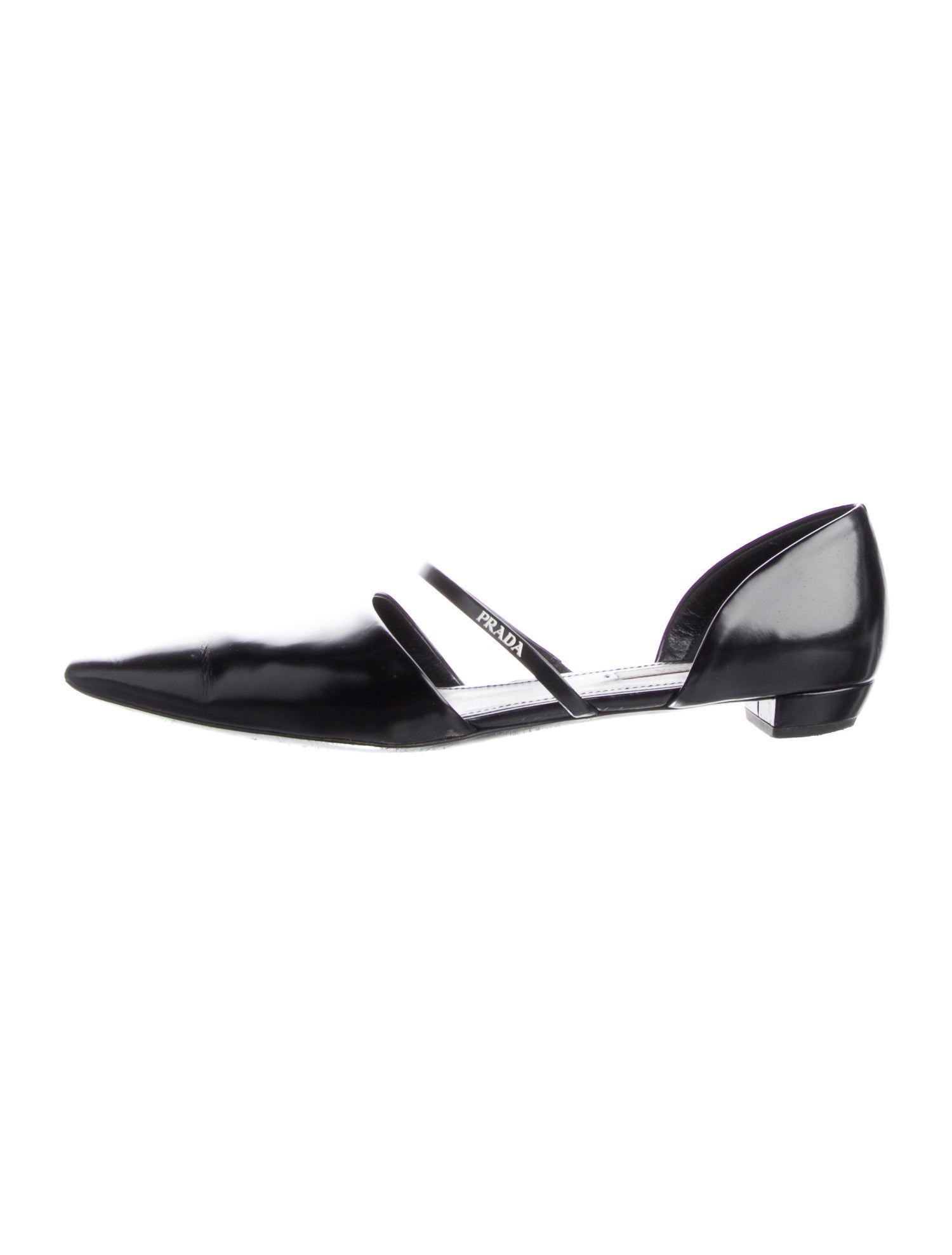 Prada Leather D'Orsay Flats