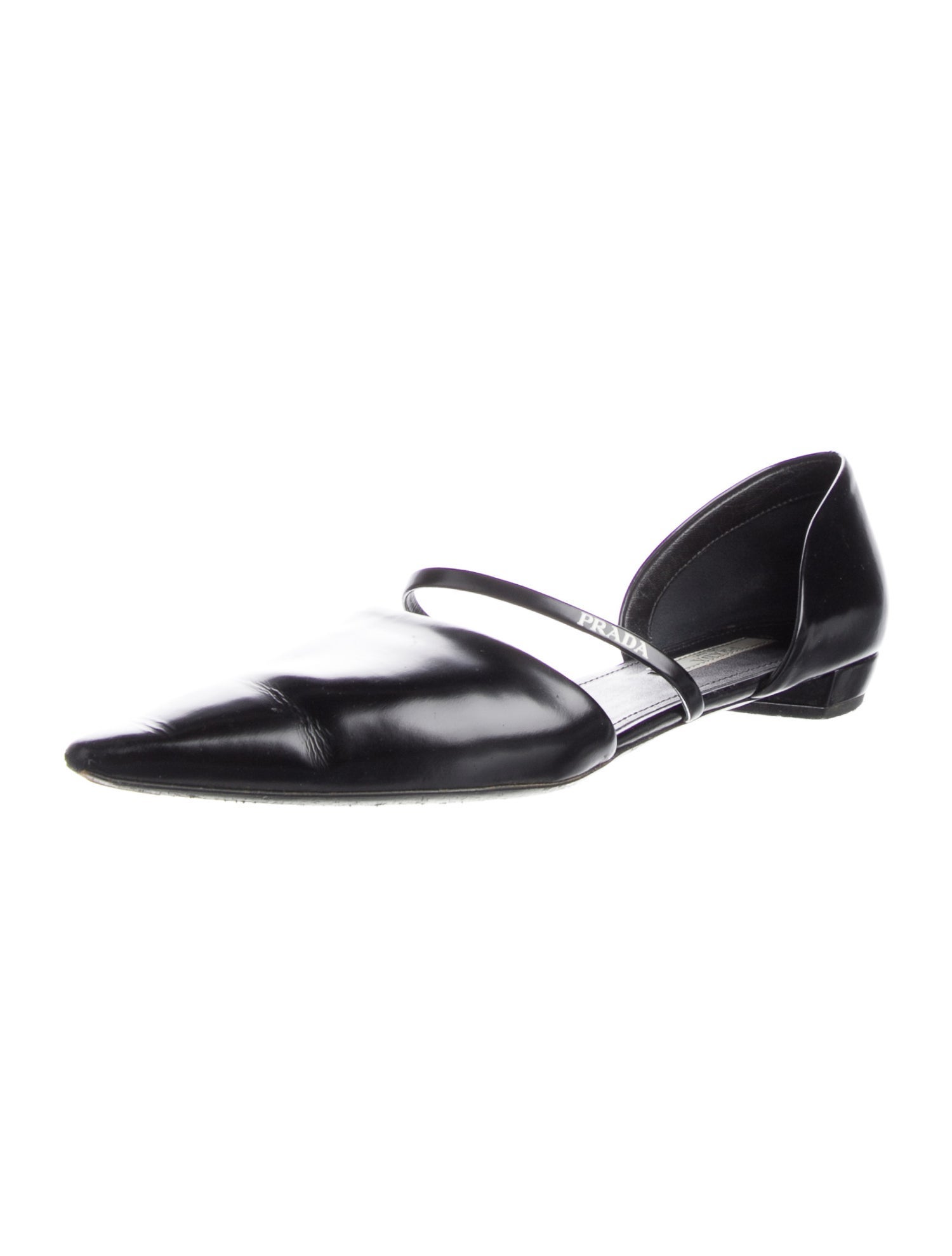 Prada Leather D'Orsay Flats