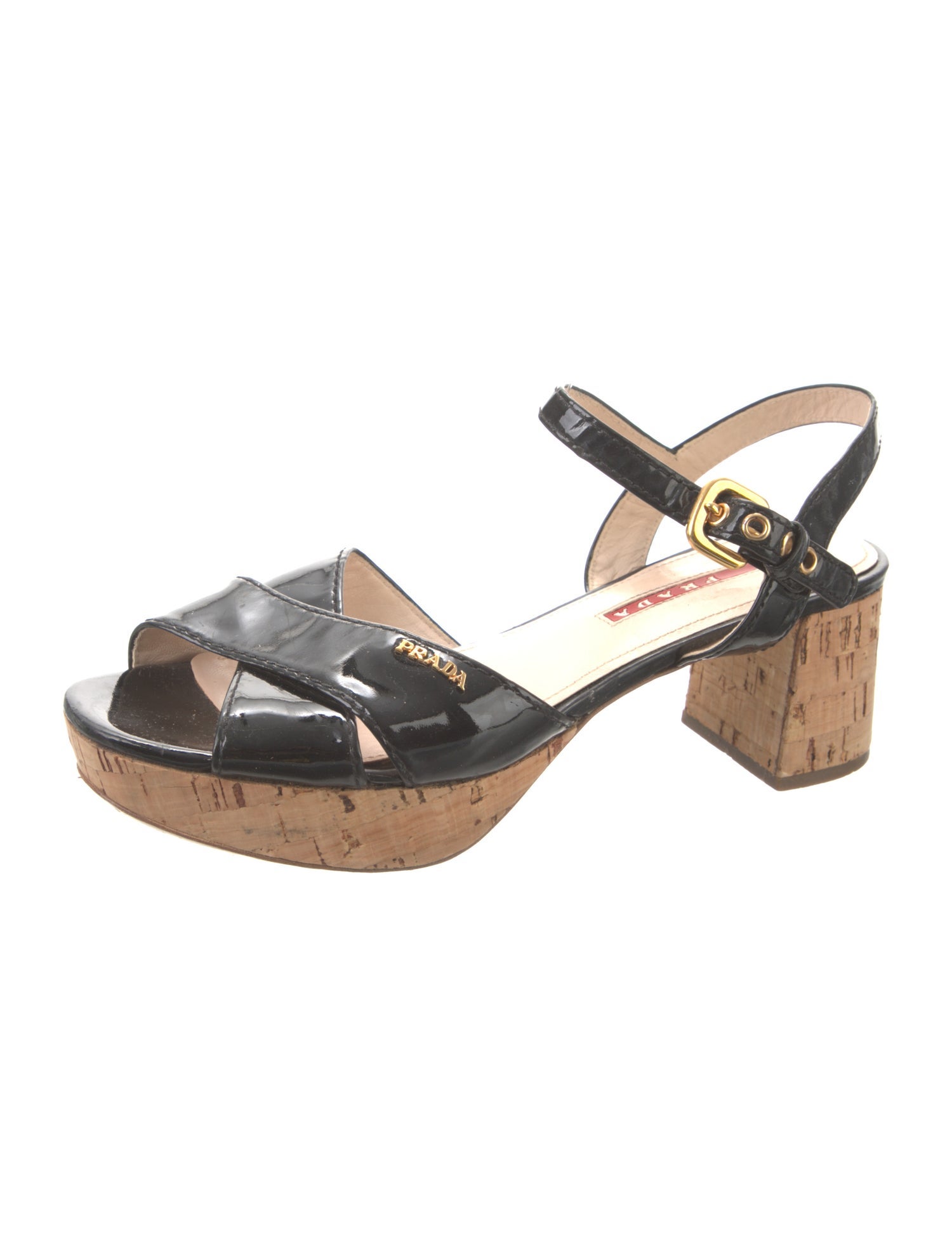 Prada Patent Leather Sandals