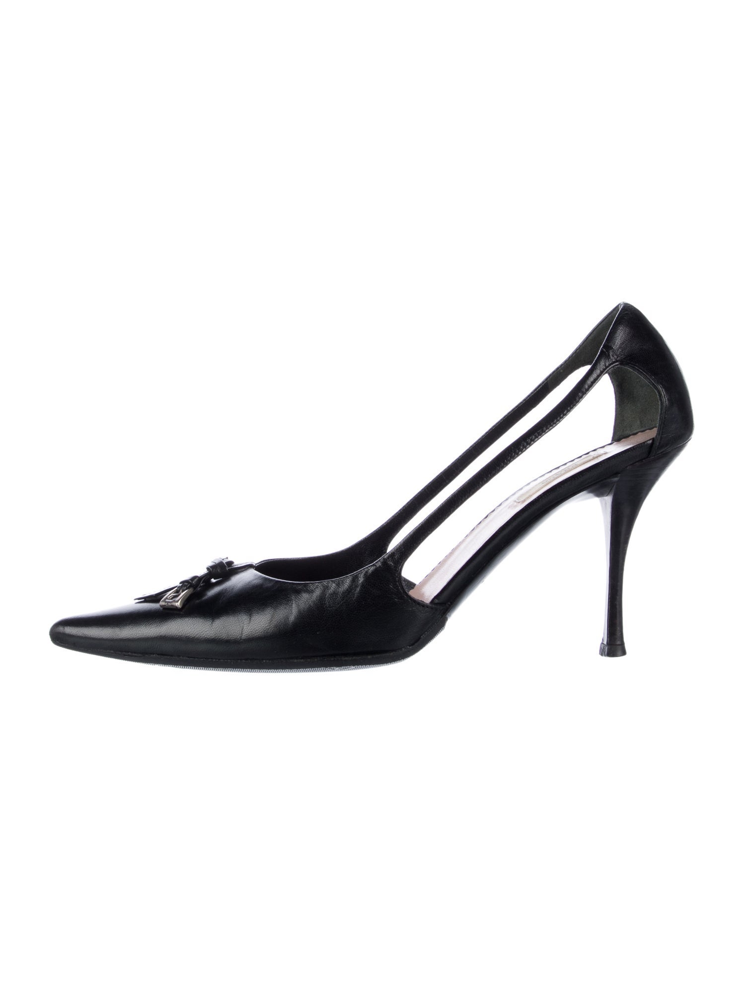 Prada Leather D'Orsay Pumps