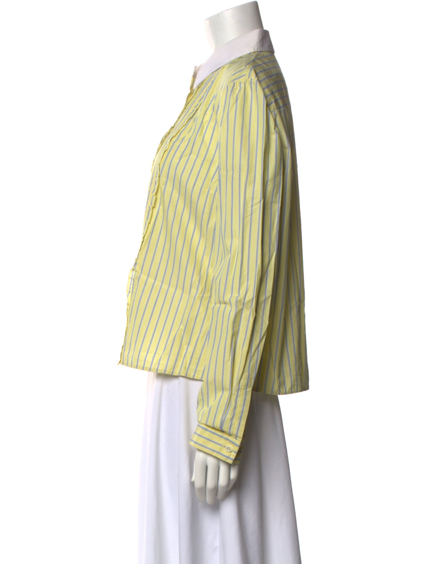 Prada 2016 Striped Button-Up Top