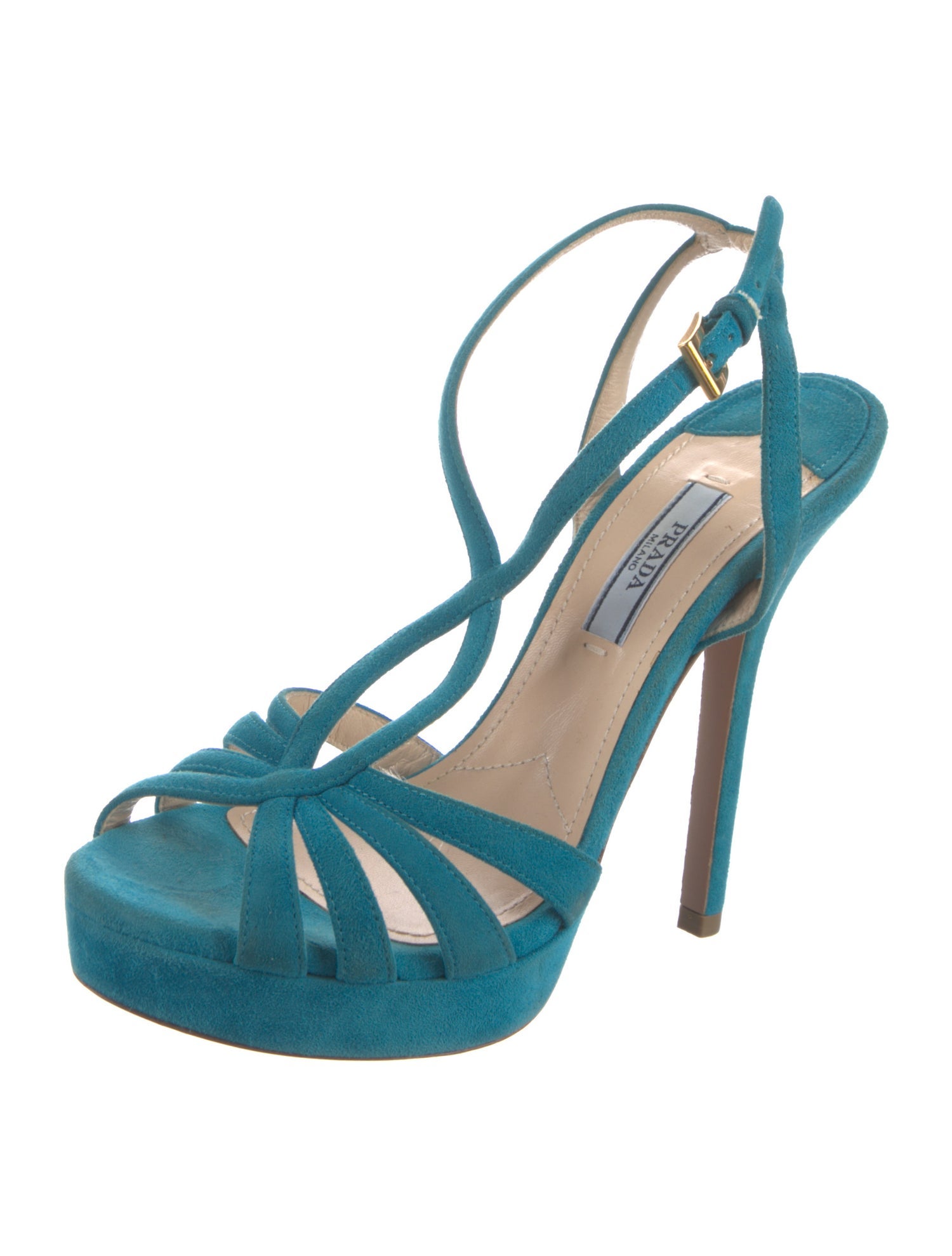 Prada Suede T-Strap Pumps