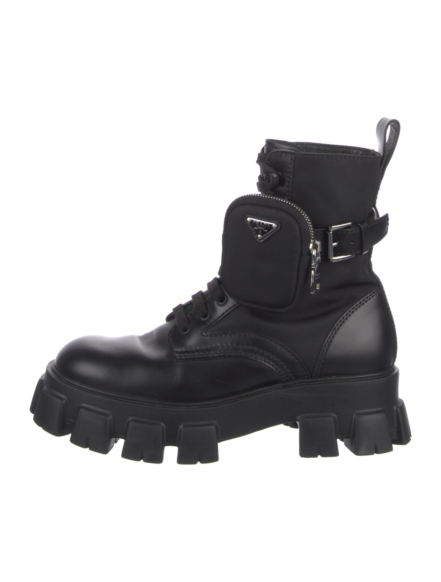 Prada Leather Combat Boots