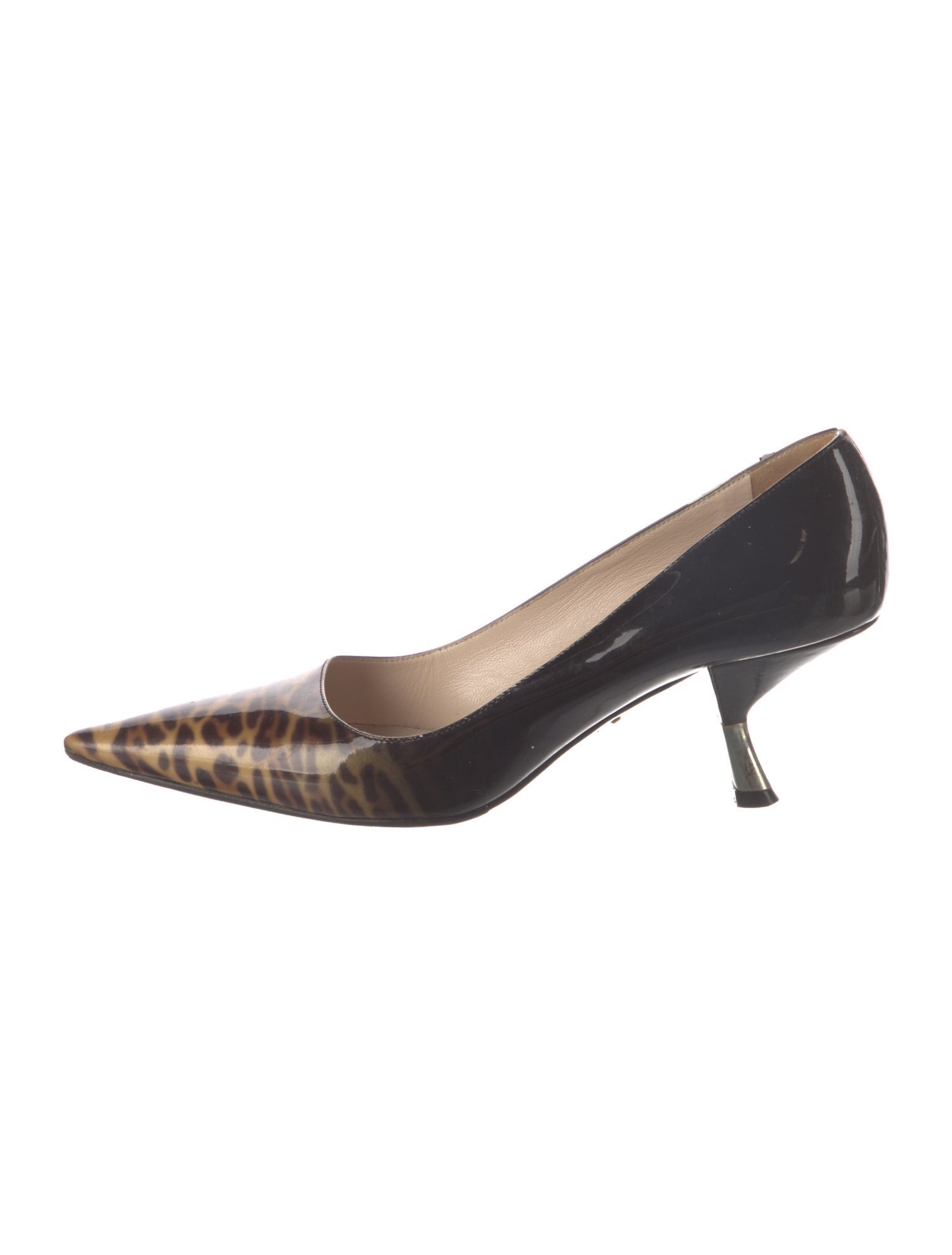 Prada Patent Leather Animal Print Pumps