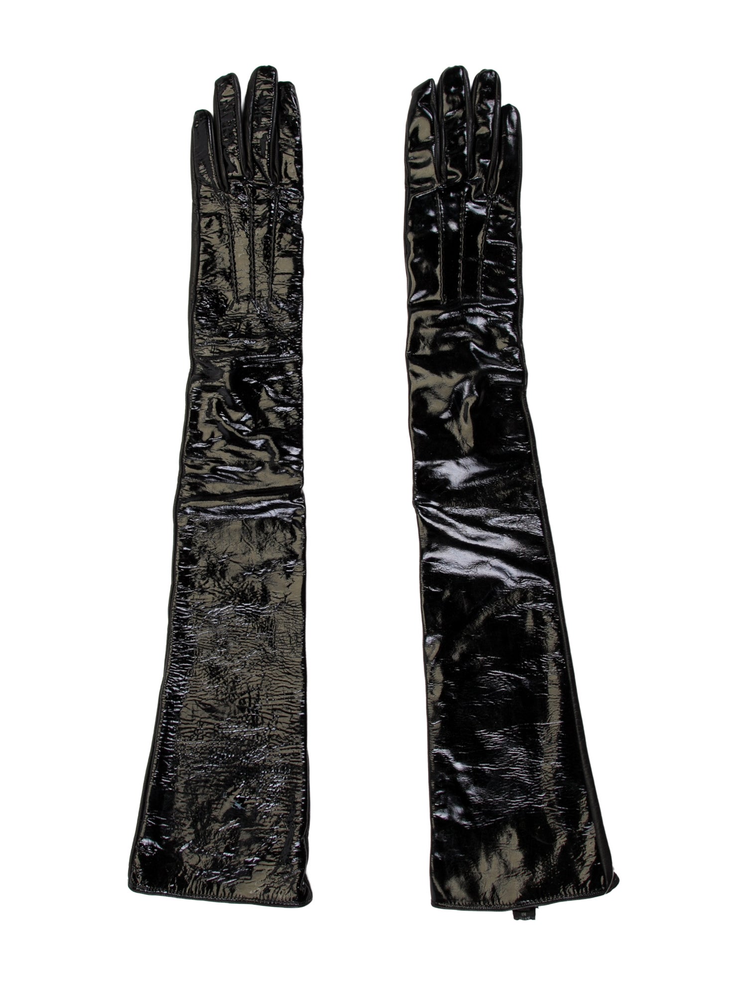 Prada Women's Patent Leather Opera Gloves