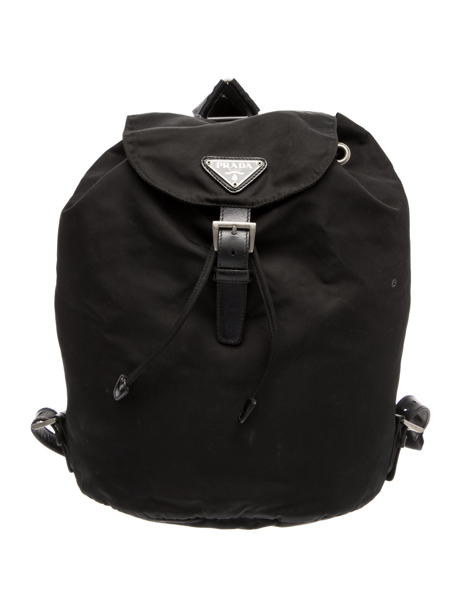 Prada Enameled Metal Triangle Backpack Vintage