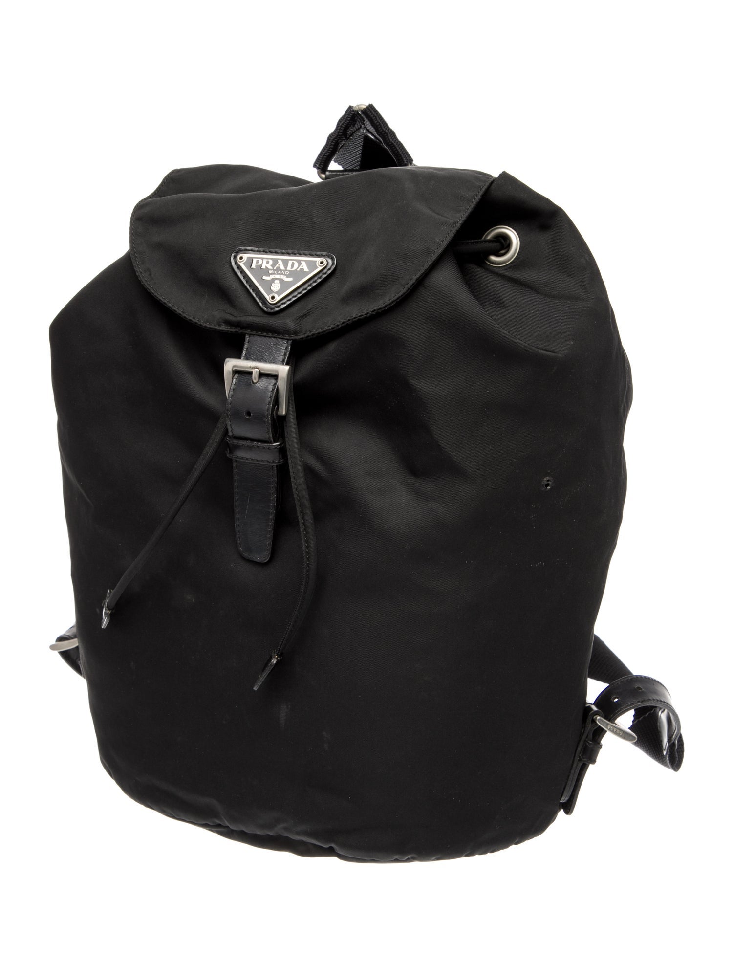 Prada Enameled Metal Triangle Backpack Vintage