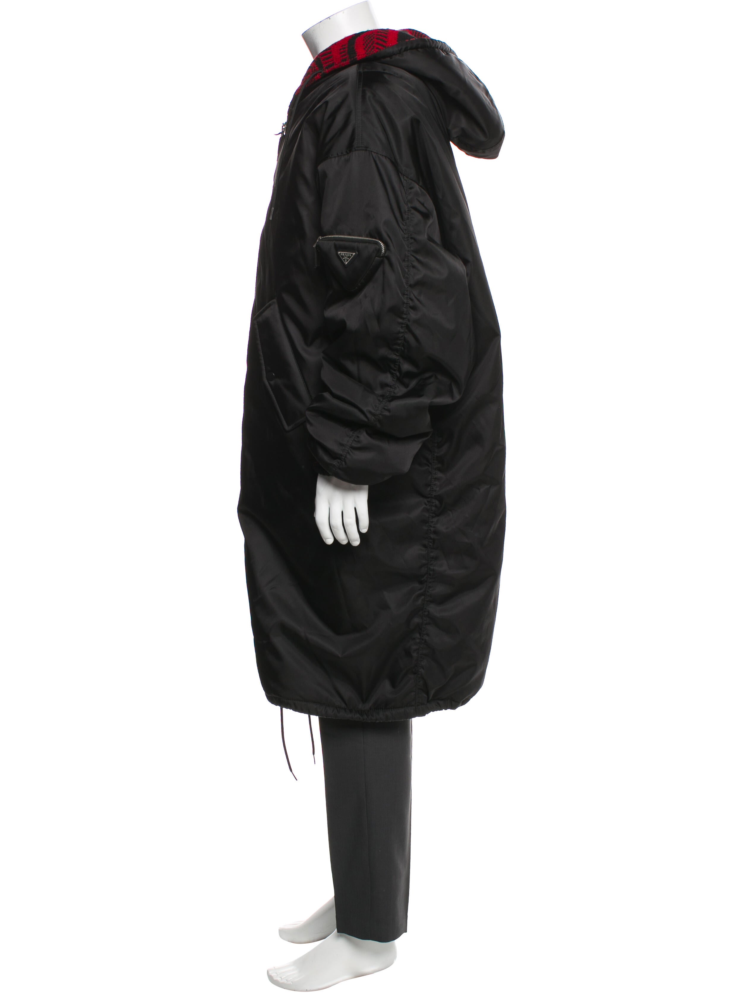 Prada 2021 Enameled Metal Triangle Parka