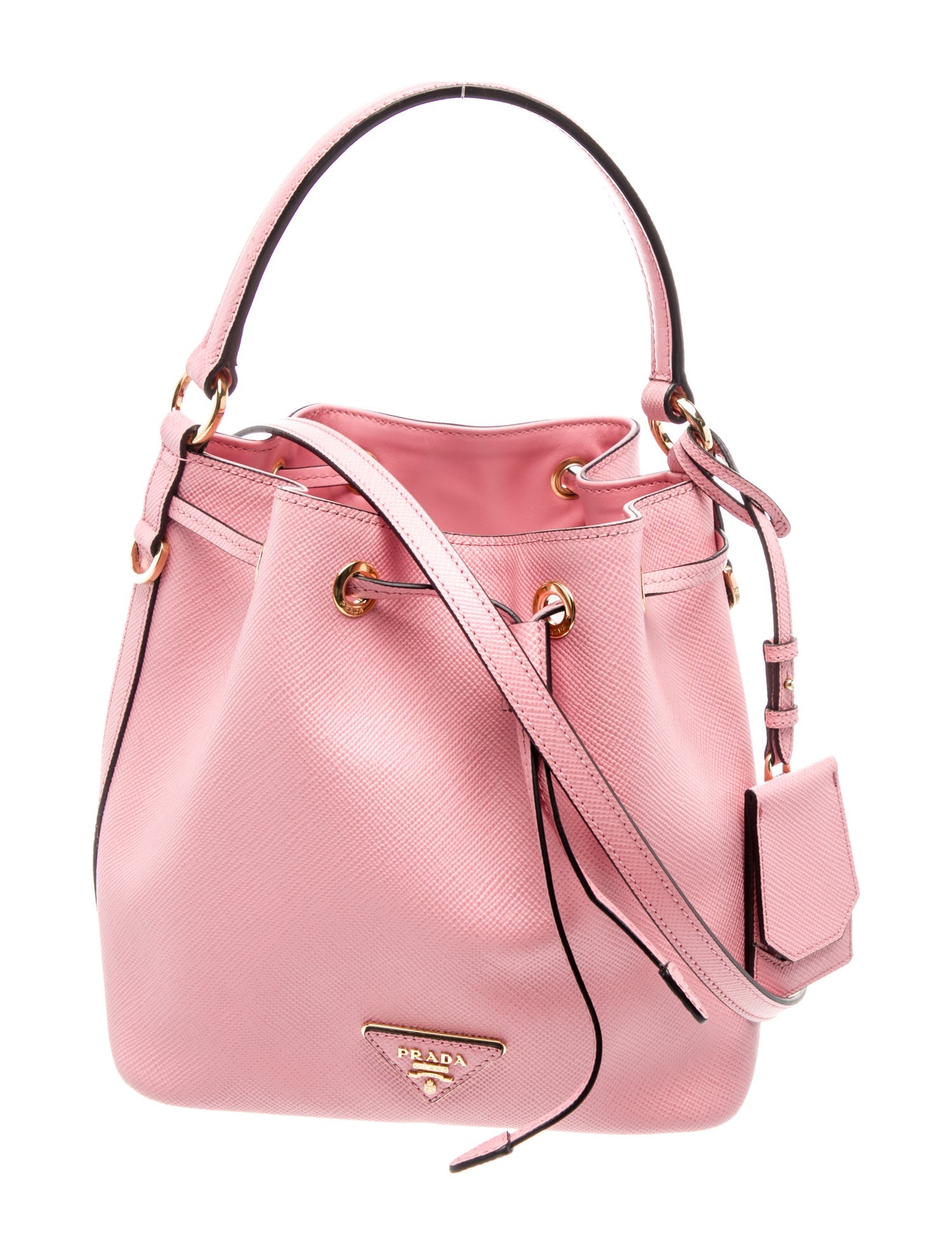 Prada Saffiano Lux Leather Bucket Bag