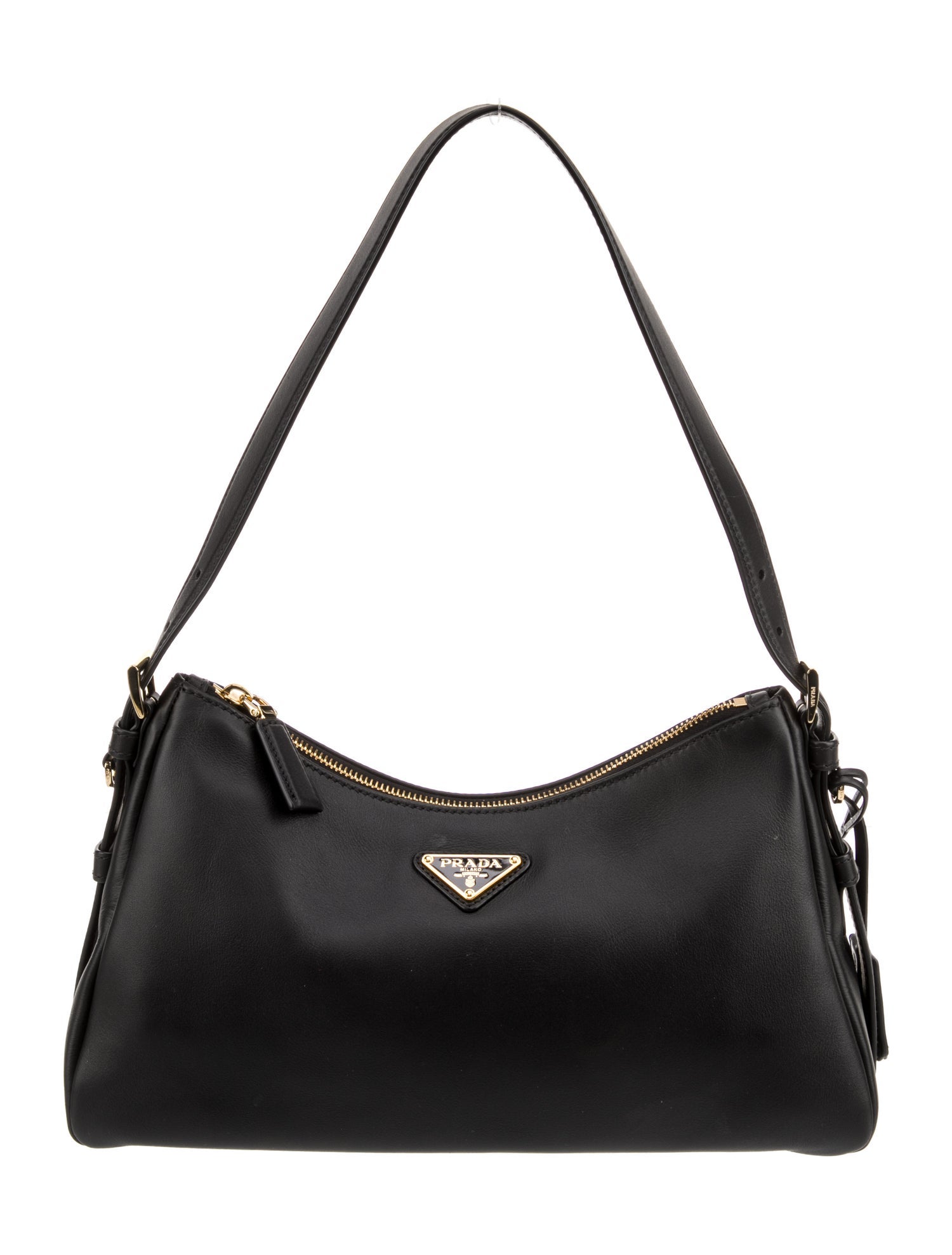 Prada Enameled Metal Triangle Soft Grain Aimée Medium 2025
