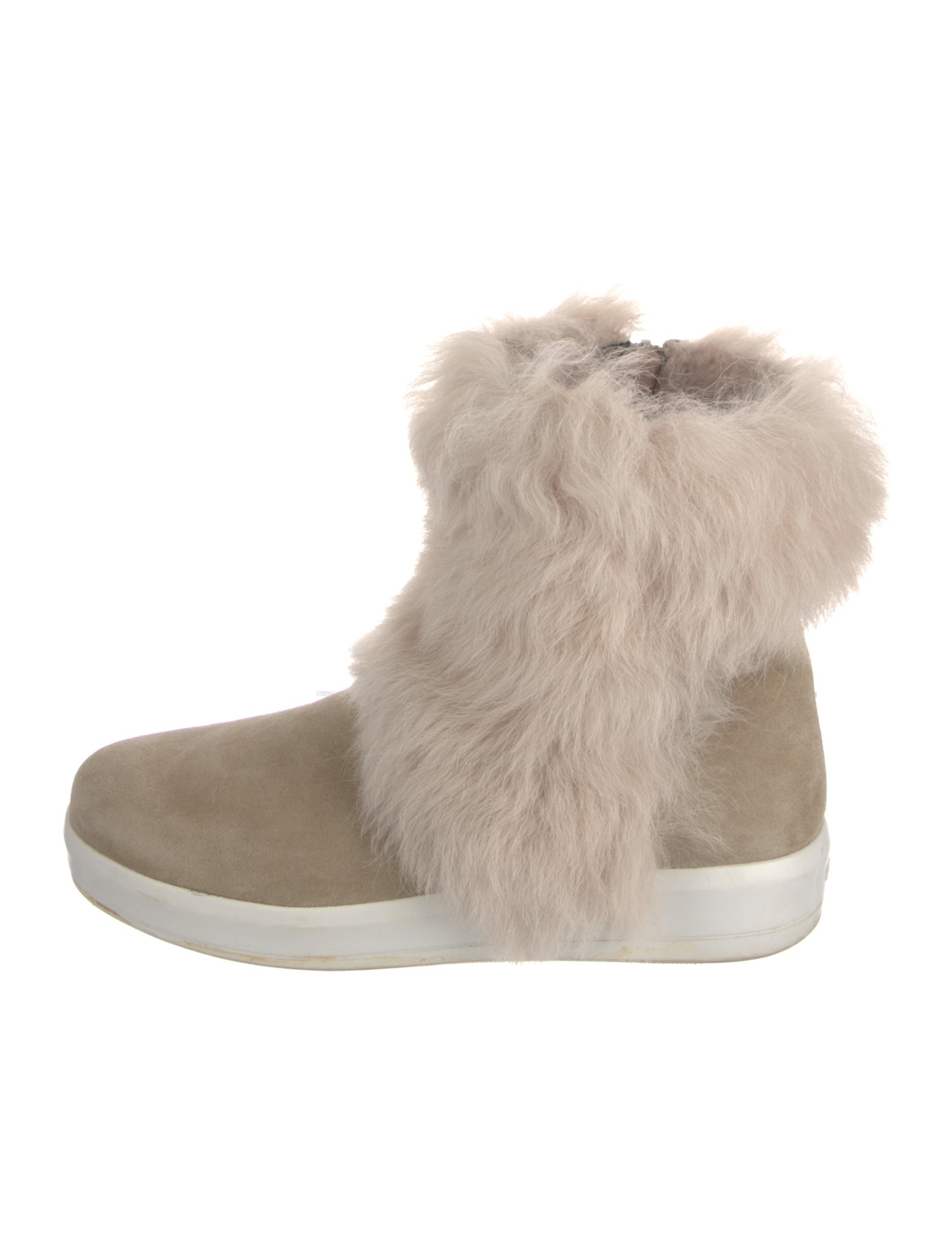 Prada Suede Lace-Up Boots