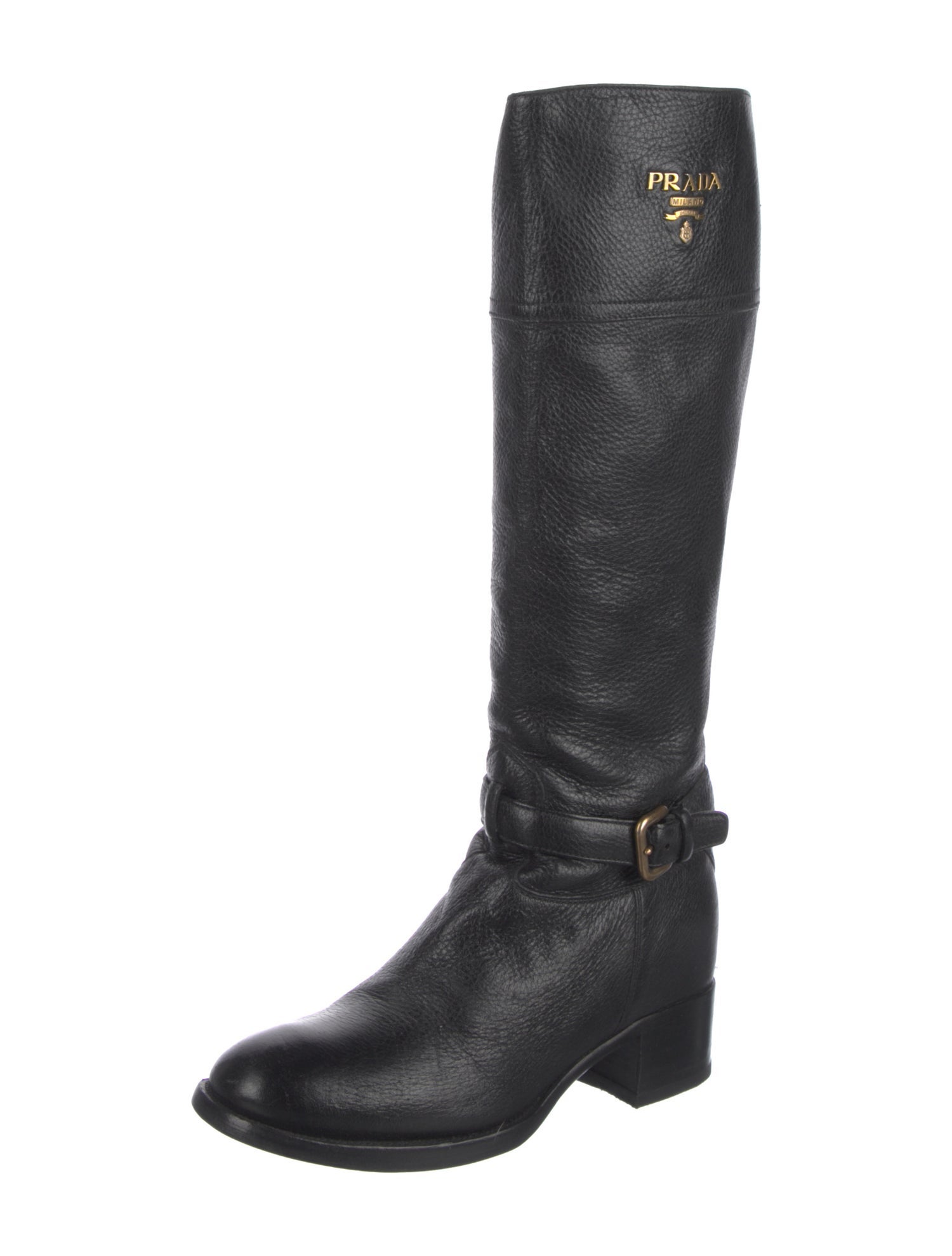 Prada Leather Riding Boots