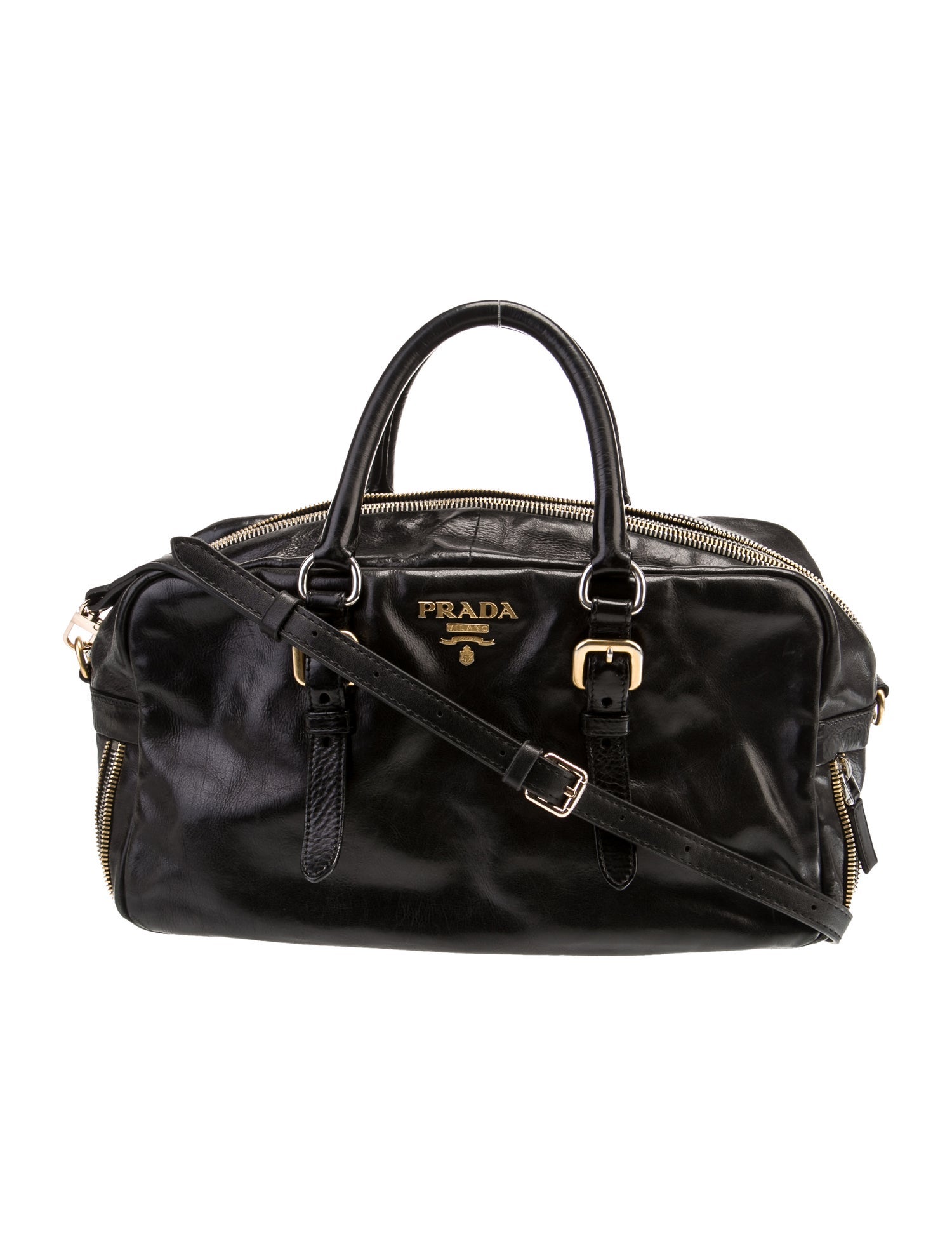 Prada Glace Calf Leather Bauletto
