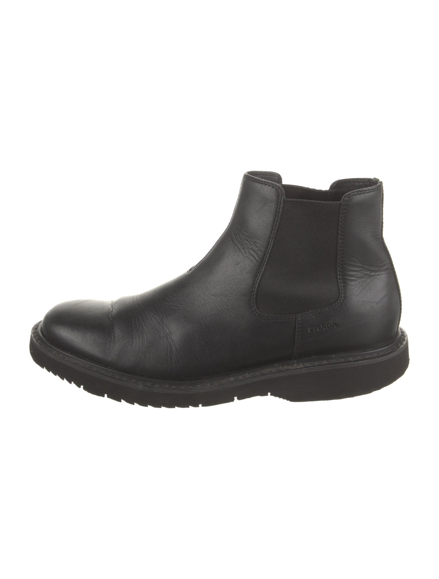 Prada Leather Chelsea Boots