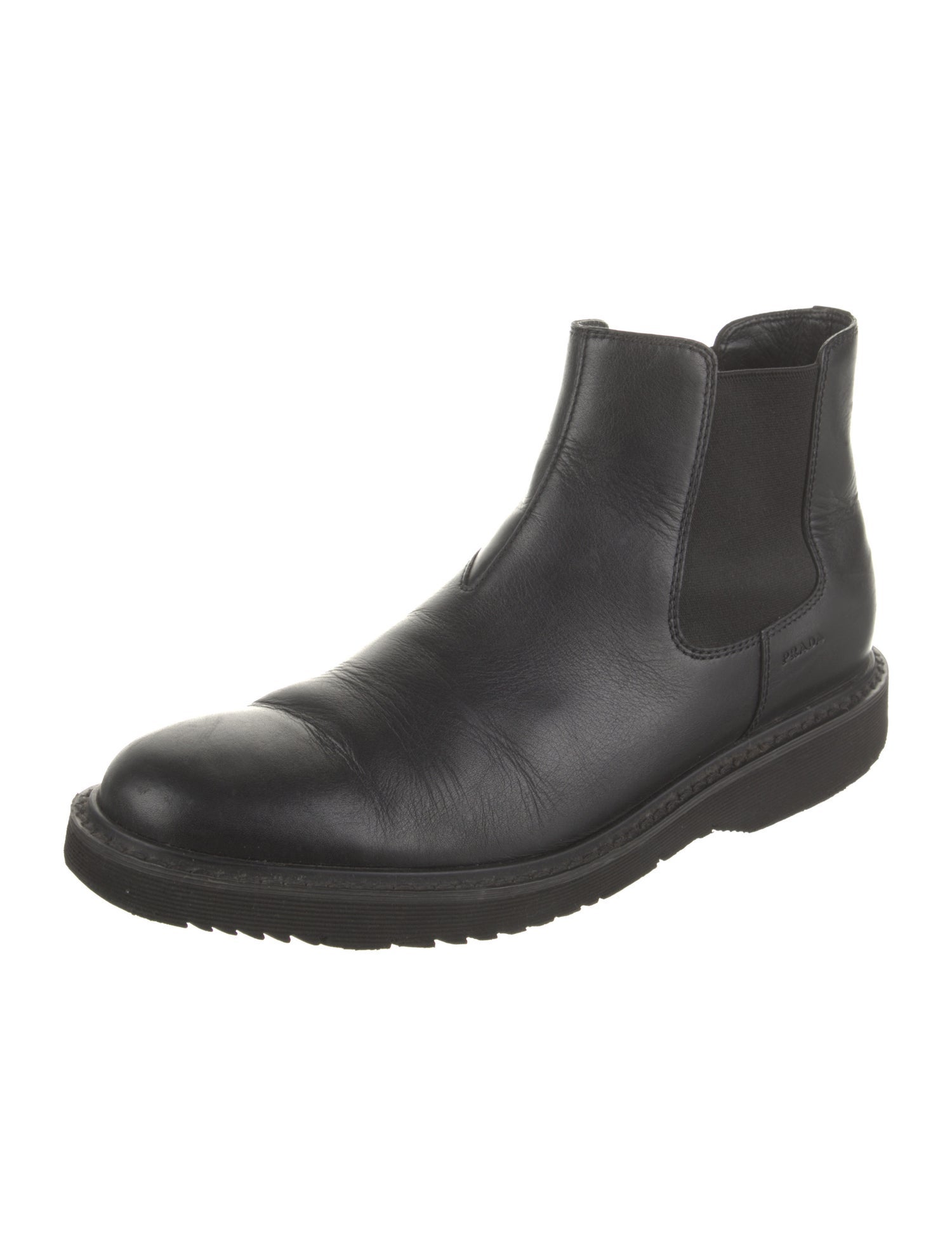 Prada Leather Chelsea Boots